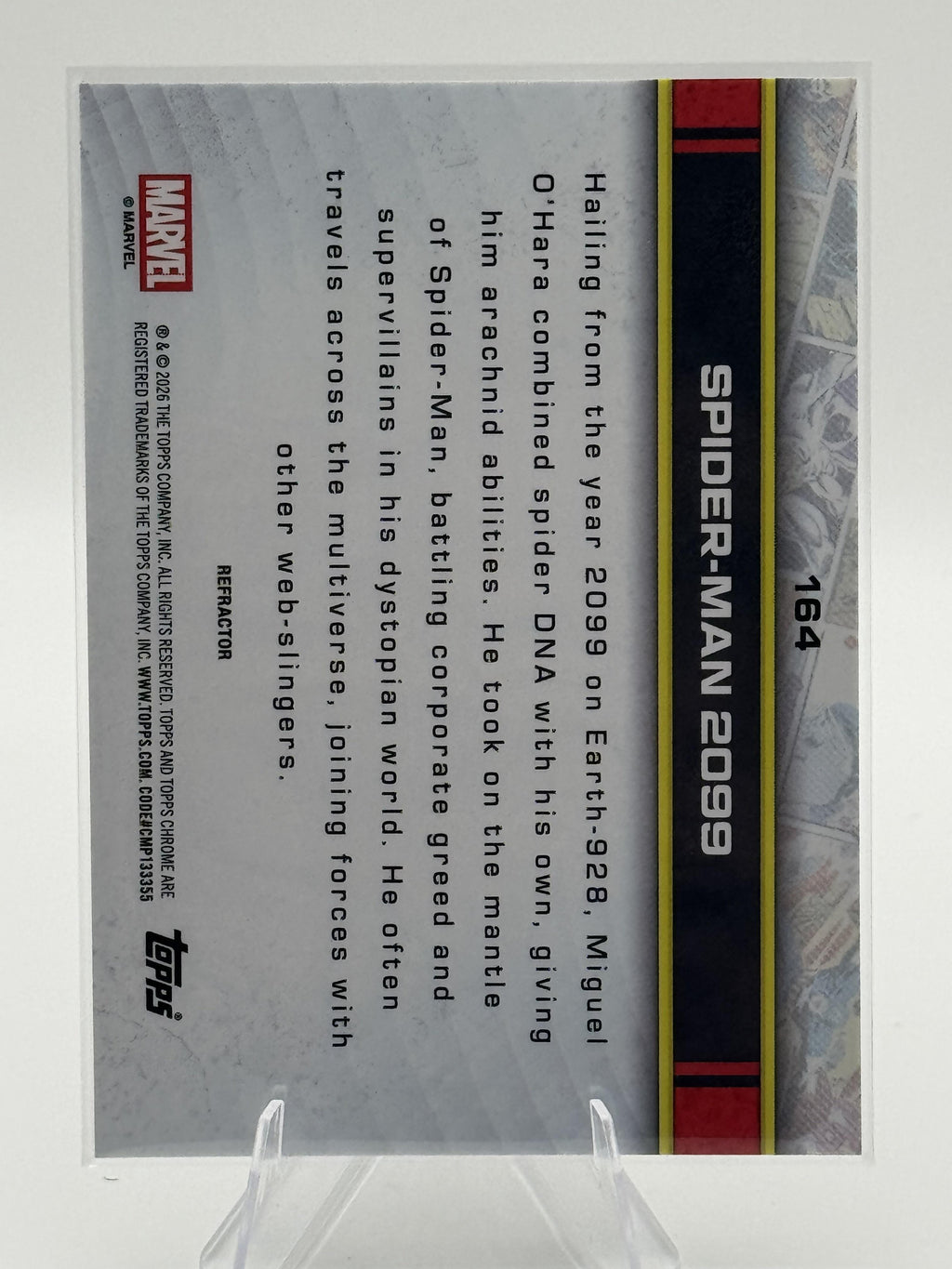 Topps Chrome Marvel Spider-Man 2099 #164 Refractor Near Mint or Better