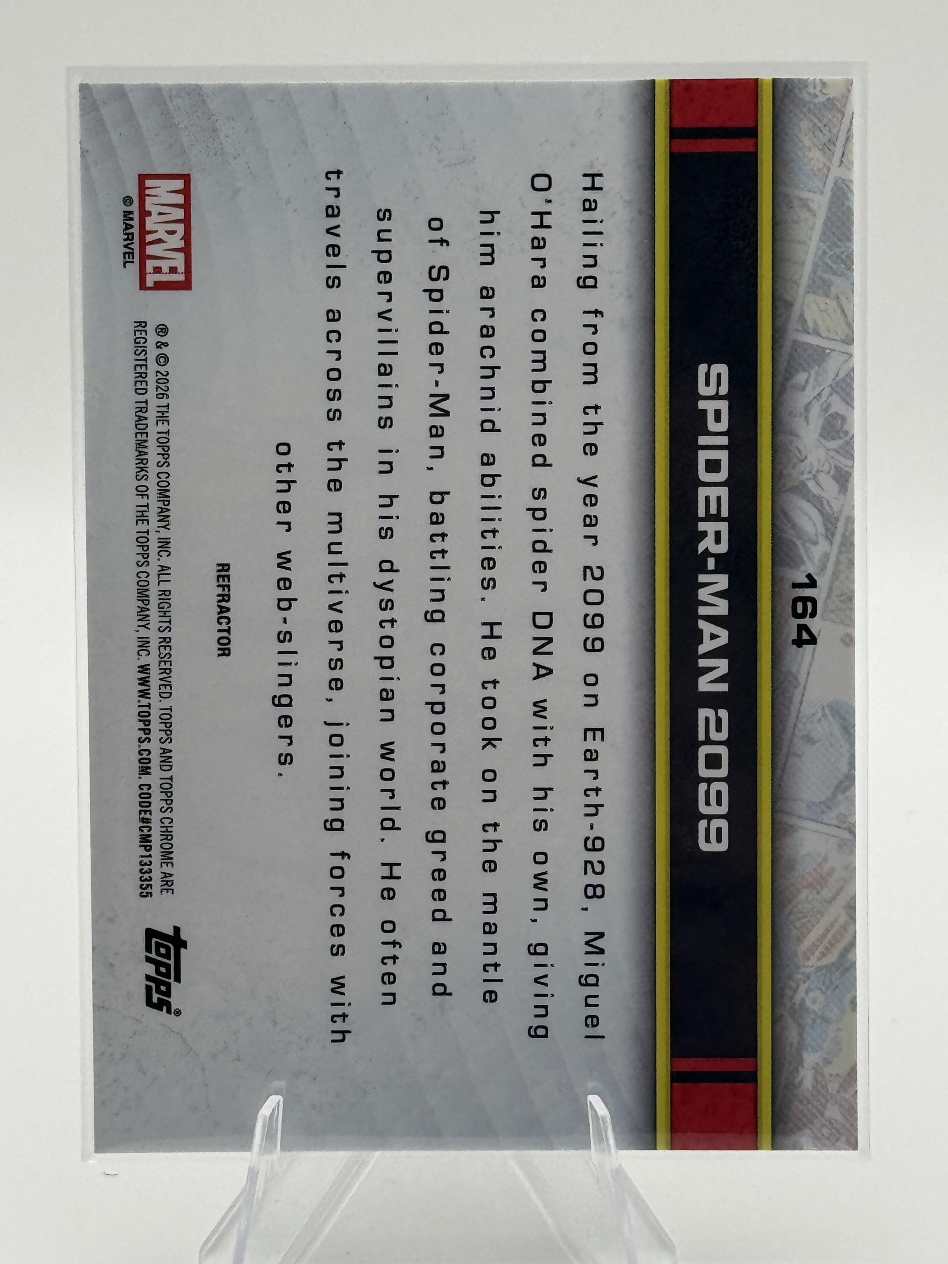 Topps Chrome Marvel Spider-Man 2099 #164 Refractor Near Mint or Better