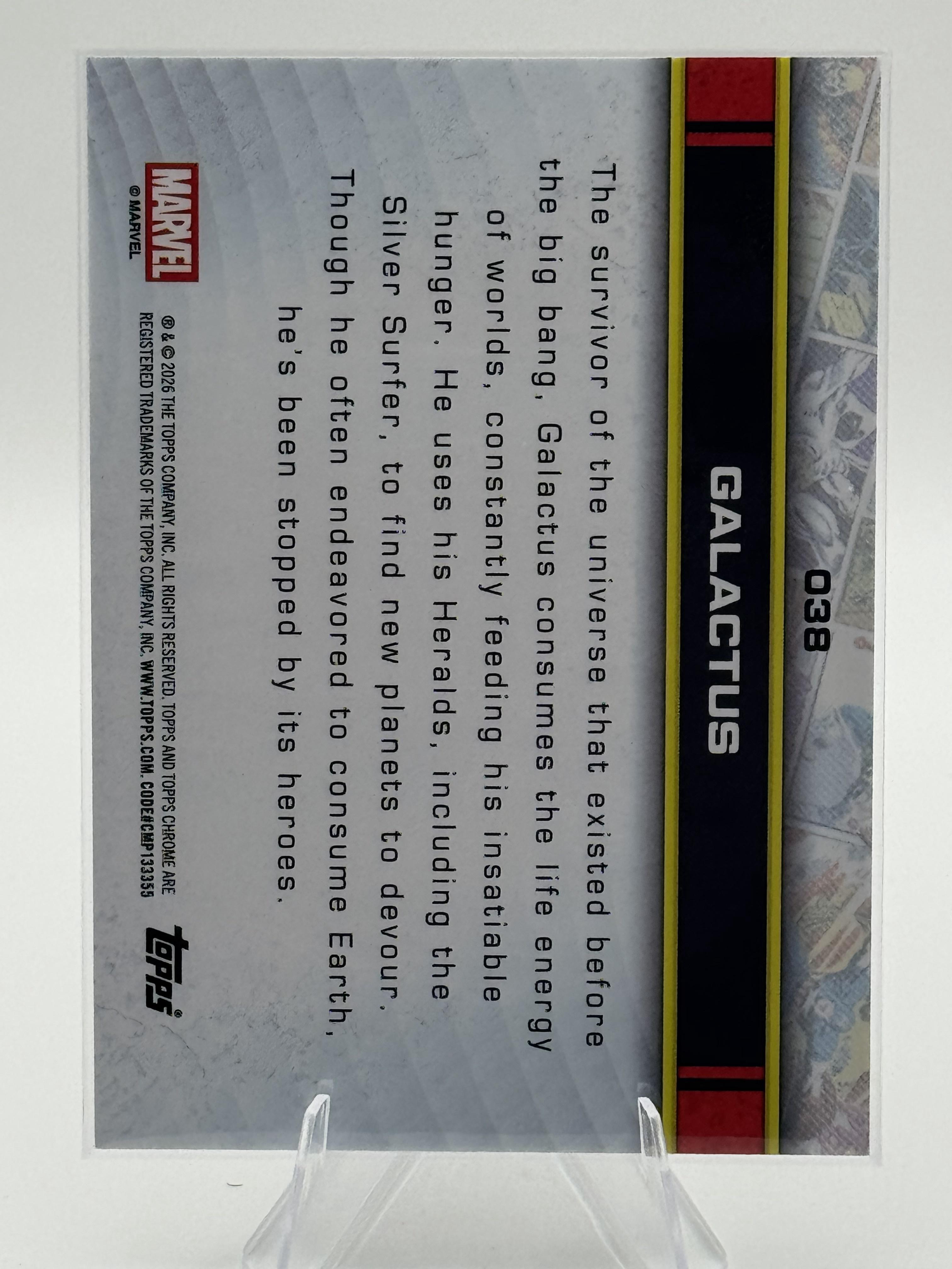 Topps Chrome Marvel Galactus #038 Raywave Refractor Near Mint or Better