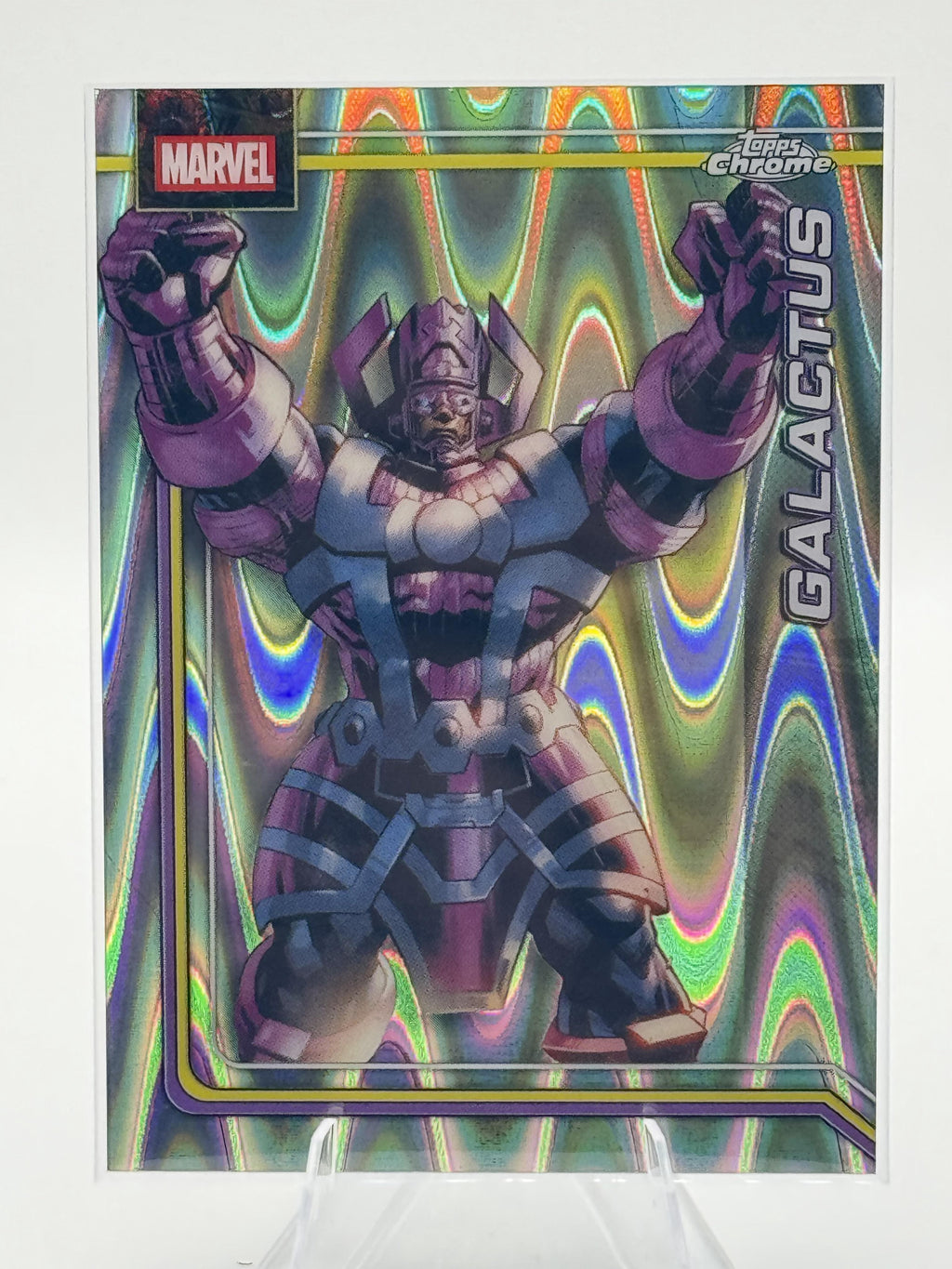 Topps Chrome Marvel Galactus #038 Raywave Refractor Near Mint or Better