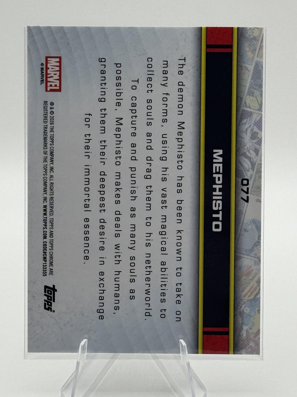 Topps Chrome Marvel Mephisto #077 Raywave Refractor Near Mint or Better