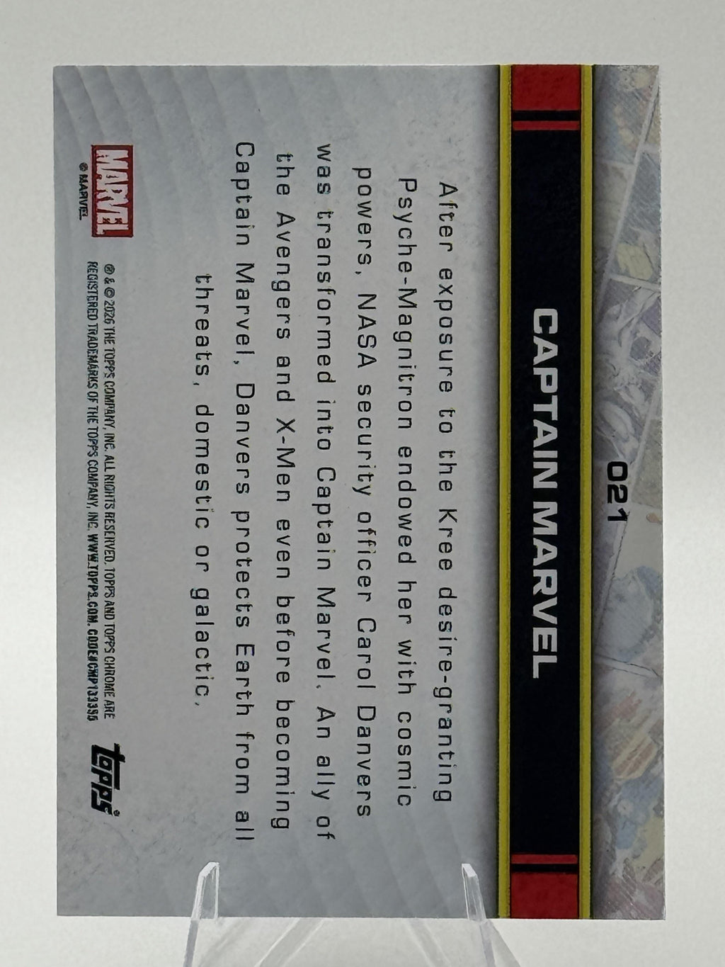 Topps Chrome Marvel Captain Marvel #021 Chrome Near Mint or Better