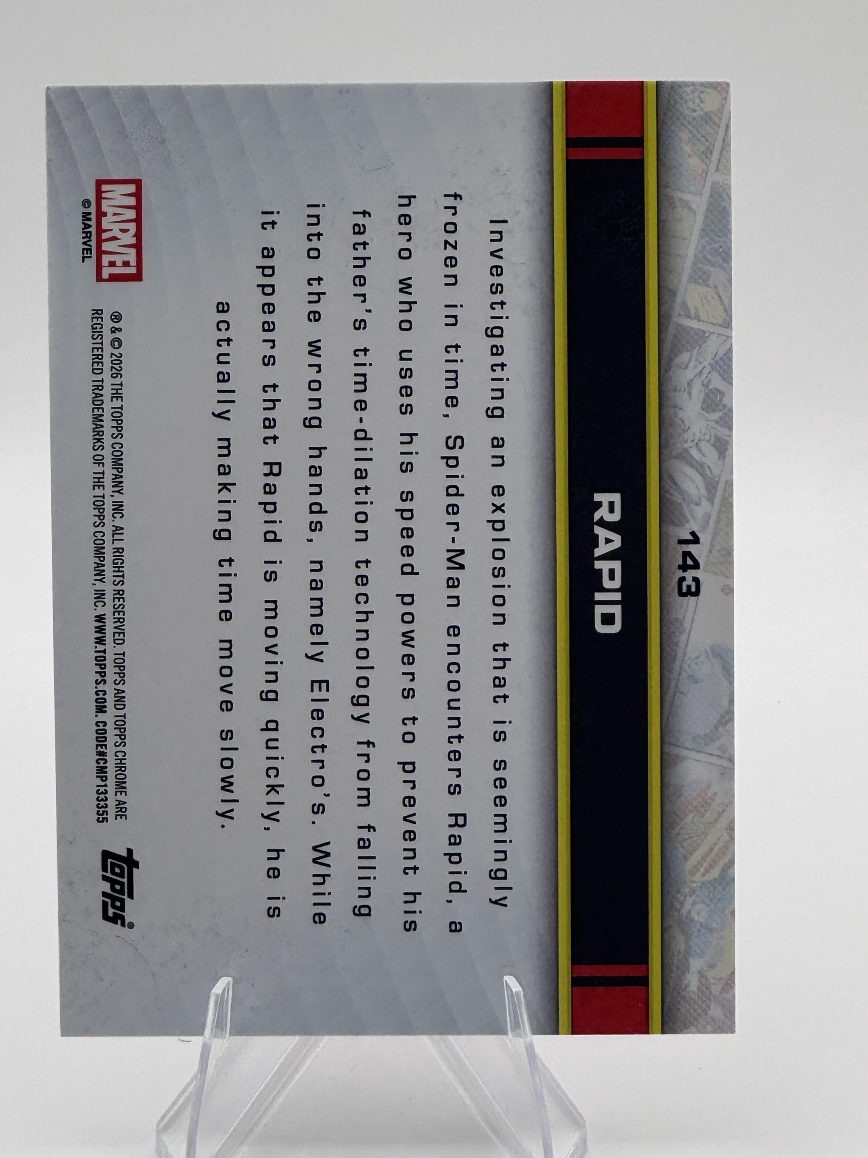 Topps Chrome Marvel Rapid #143 Chrome Near Mint or Better