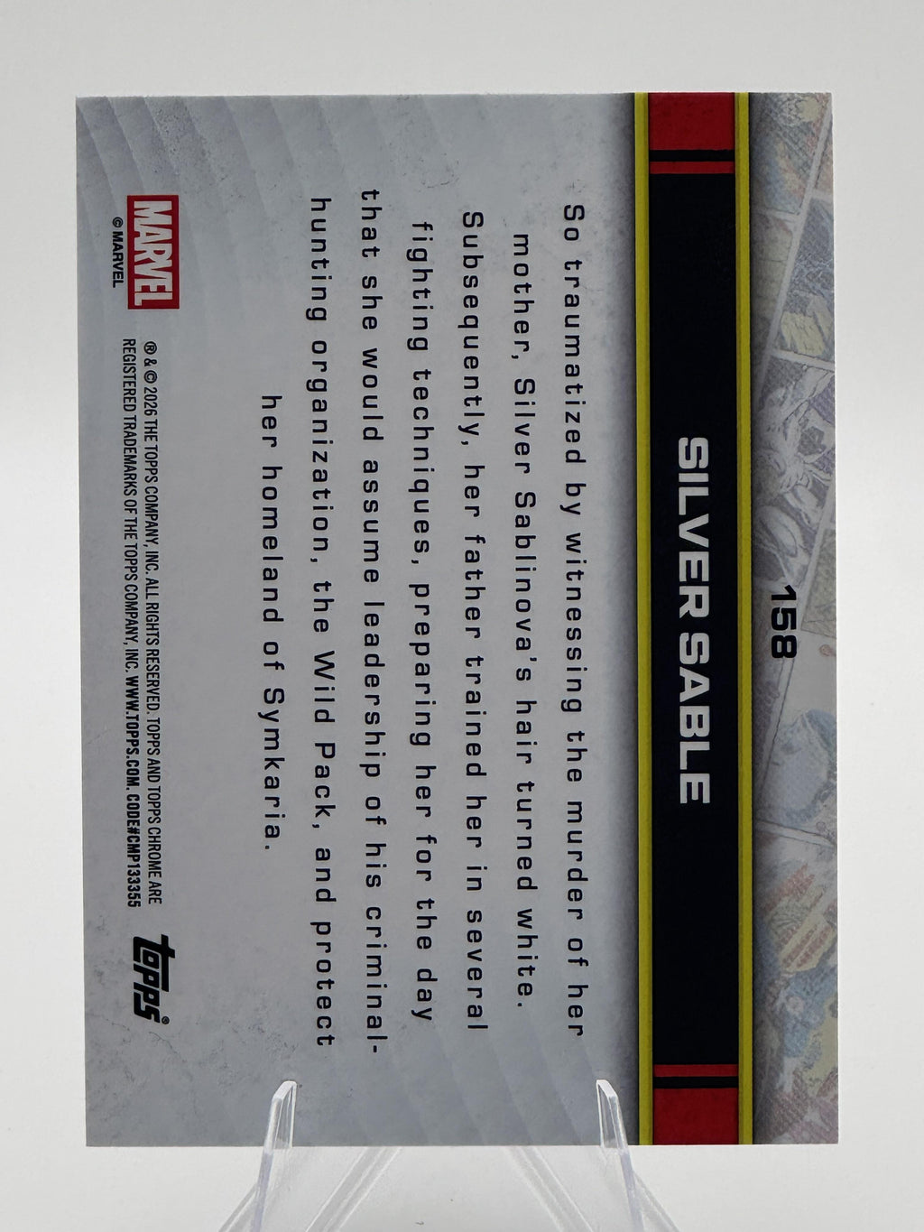 Topps Chrome Marvel Silver Sable #158 Chrome Near Mint or Better