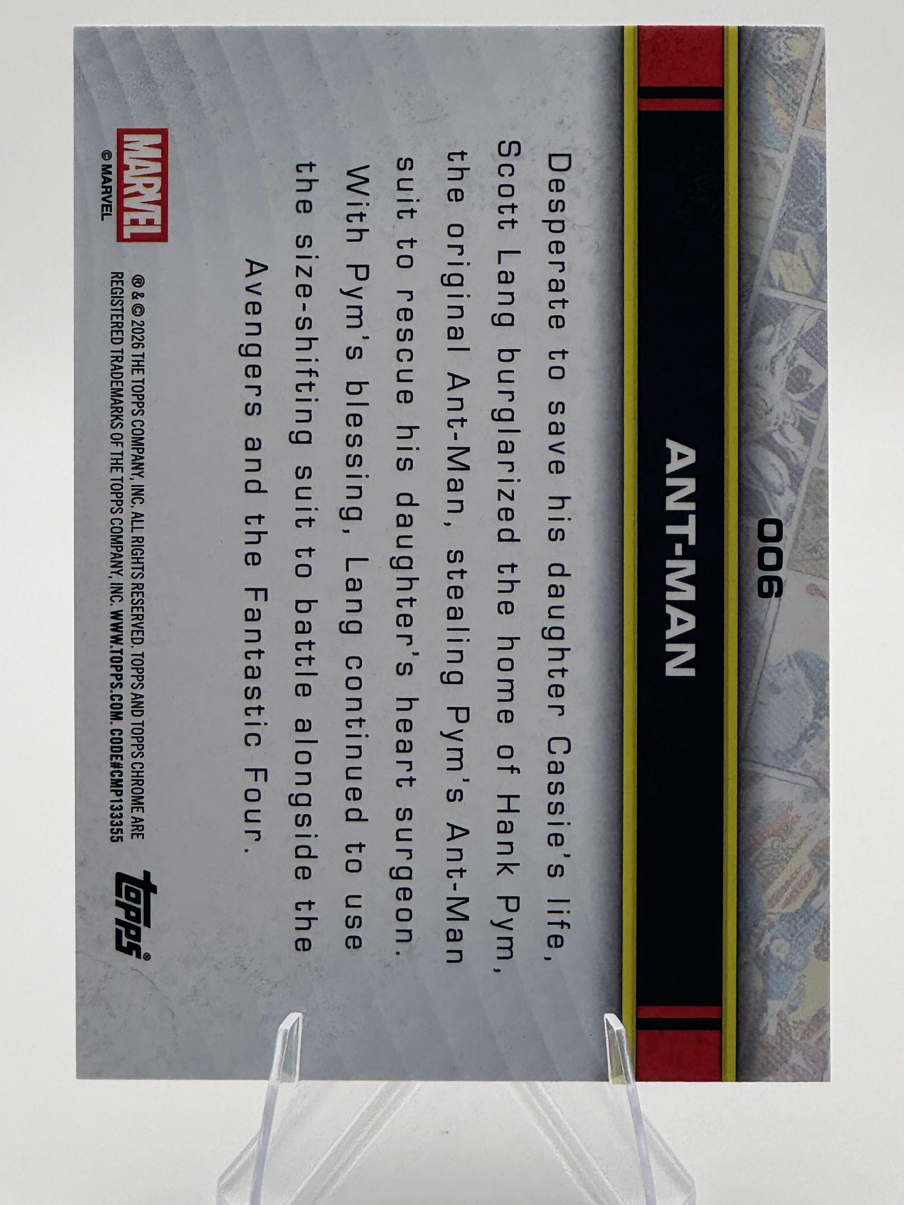 Topps Chrome Marvel Ant-Man #006 Chrome Near Mint or Better