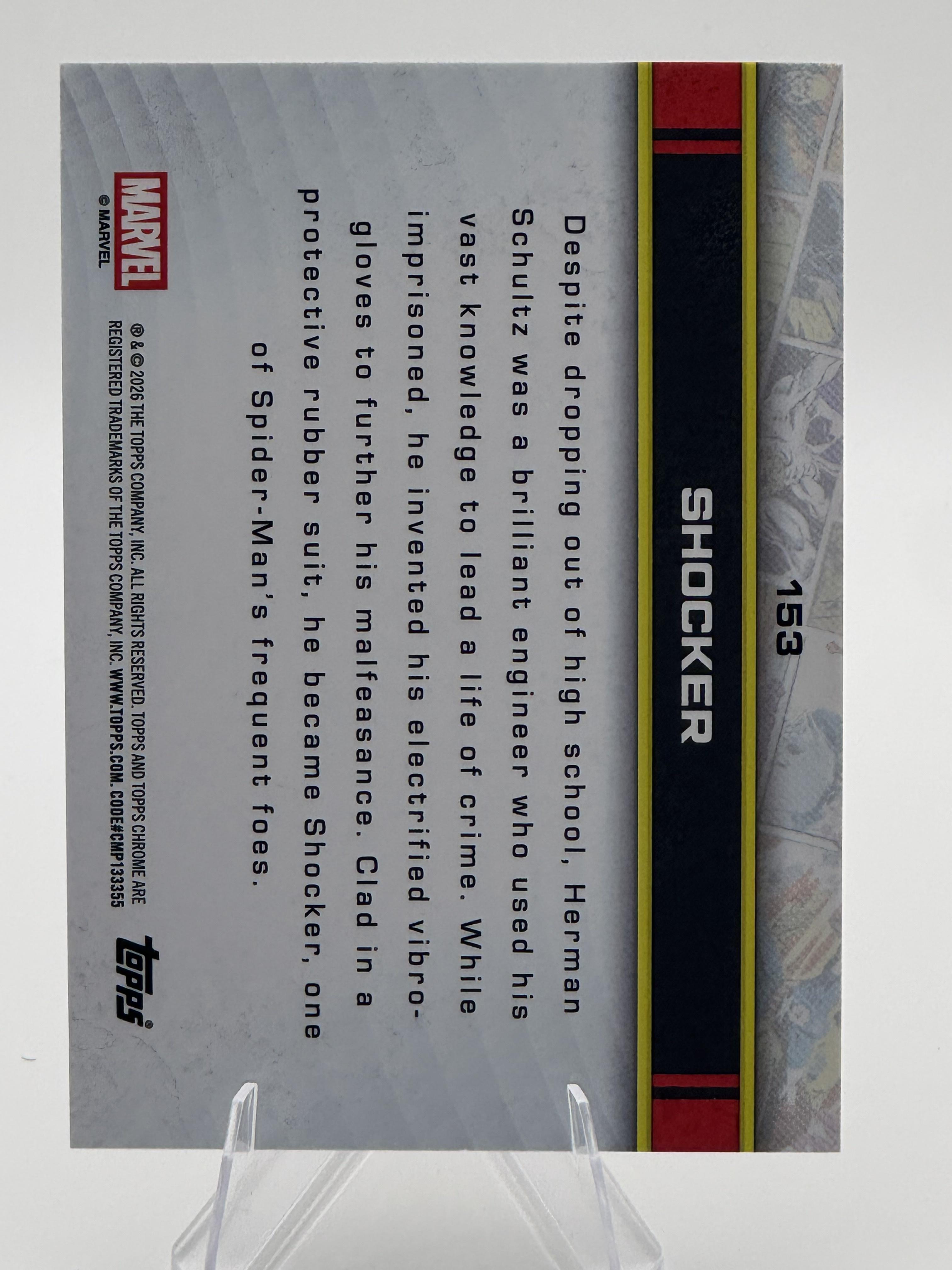 Topps Chrome Marvel Shocker #153 Chrome Near Mint or Better