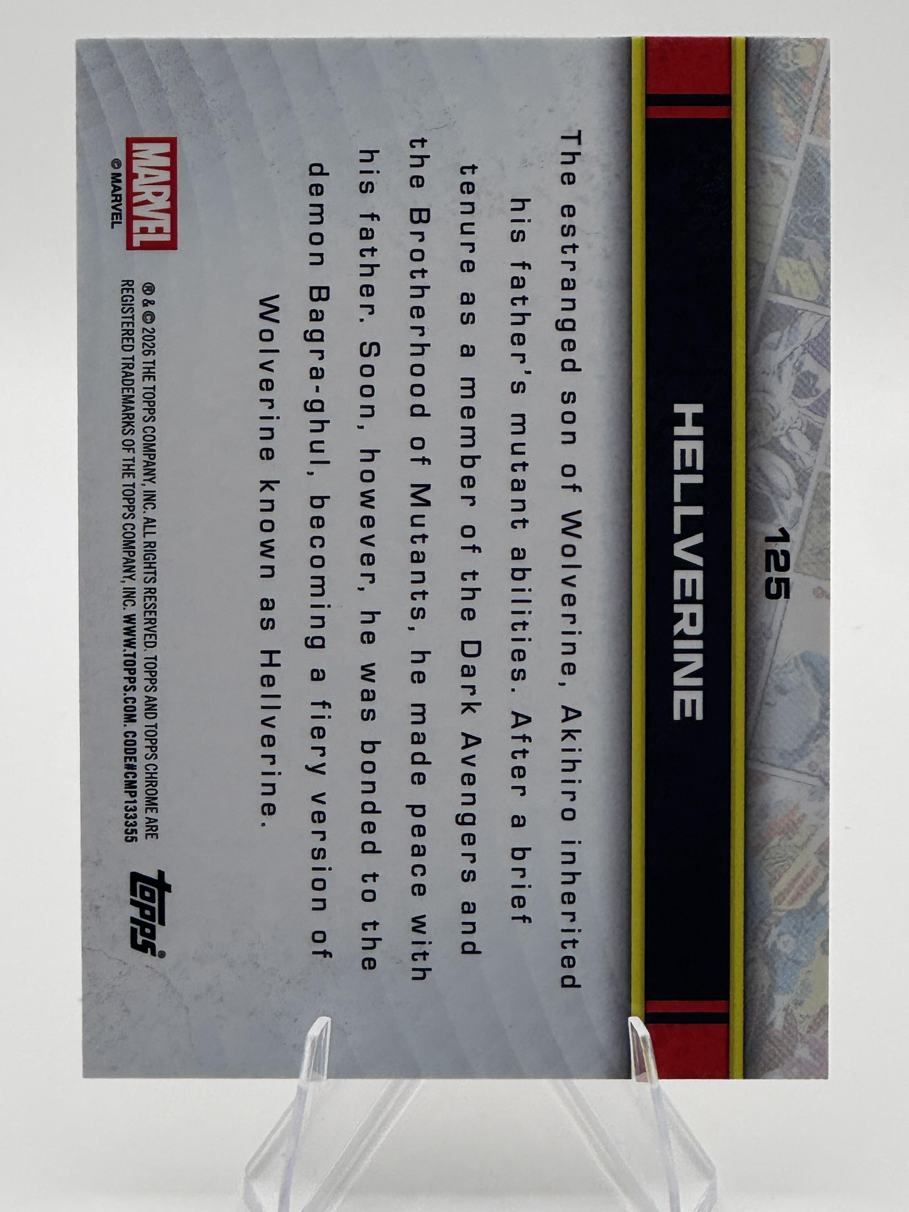 Topps Chrome Marvel Hellverine #125 Chrome Near Mint or Better