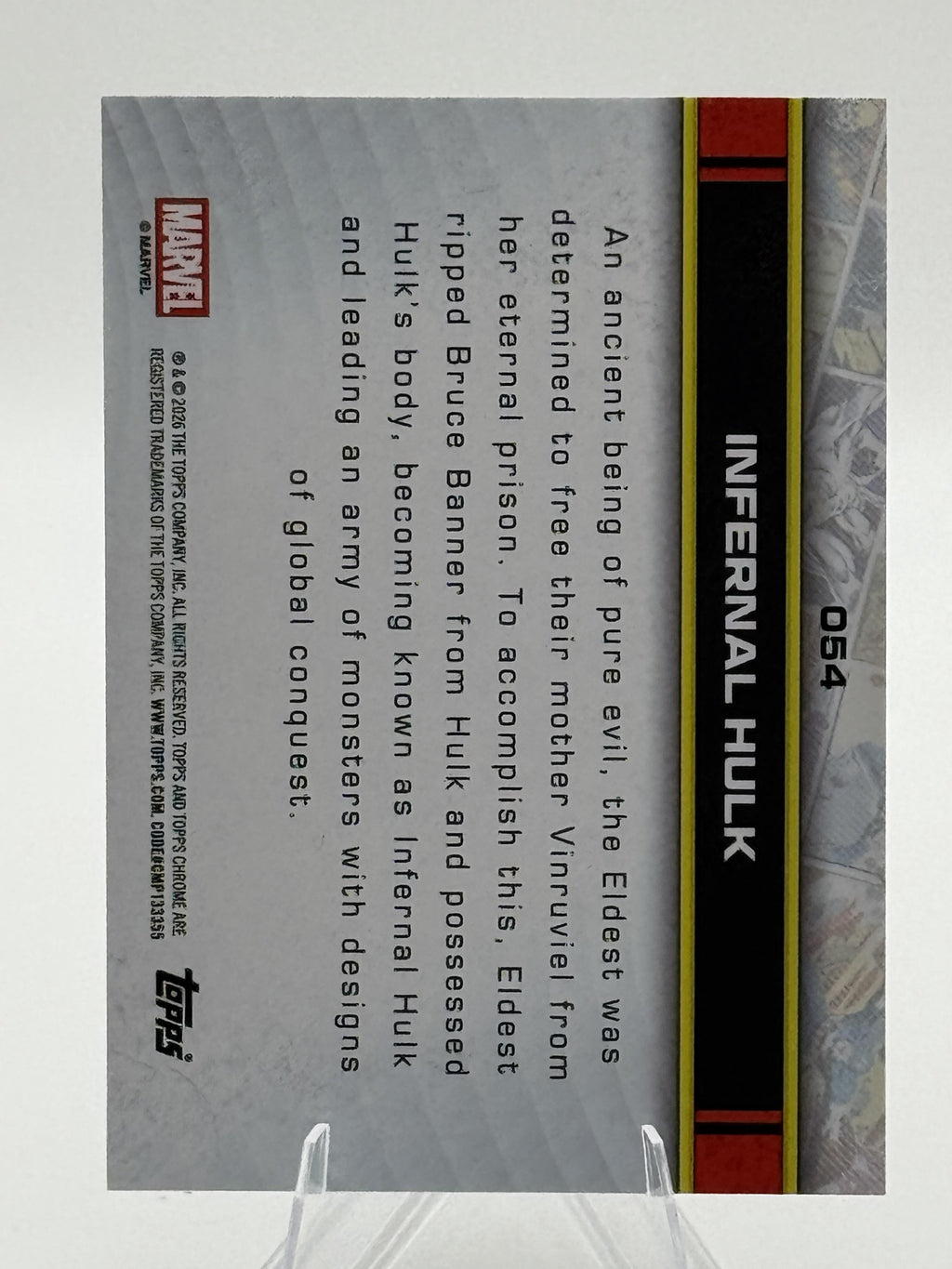 Topps Chrome Marvel Infernal Hulk #054 Chrome Near Mint or Better