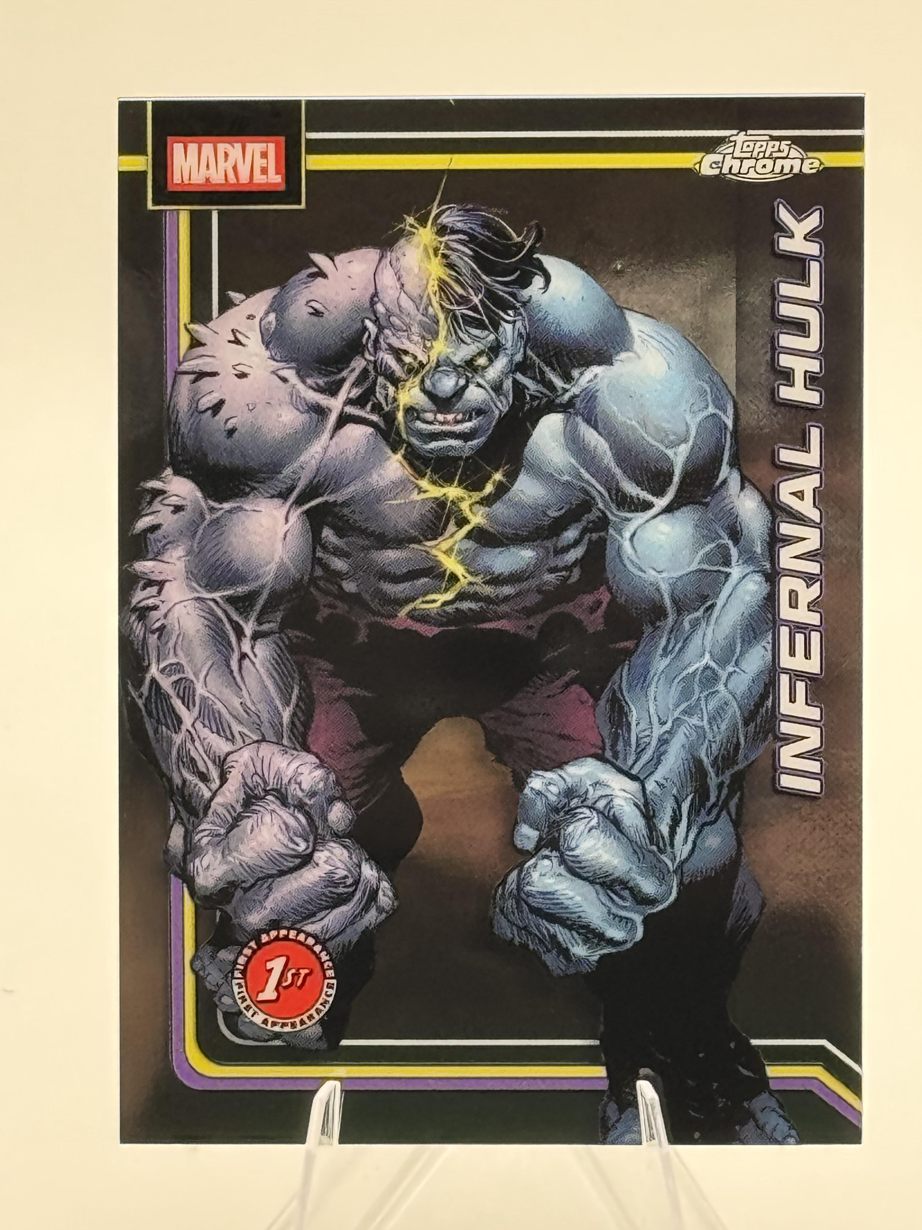 Topps Chrome Marvel Infernal Hulk #054 Chrome Near Mint or Better