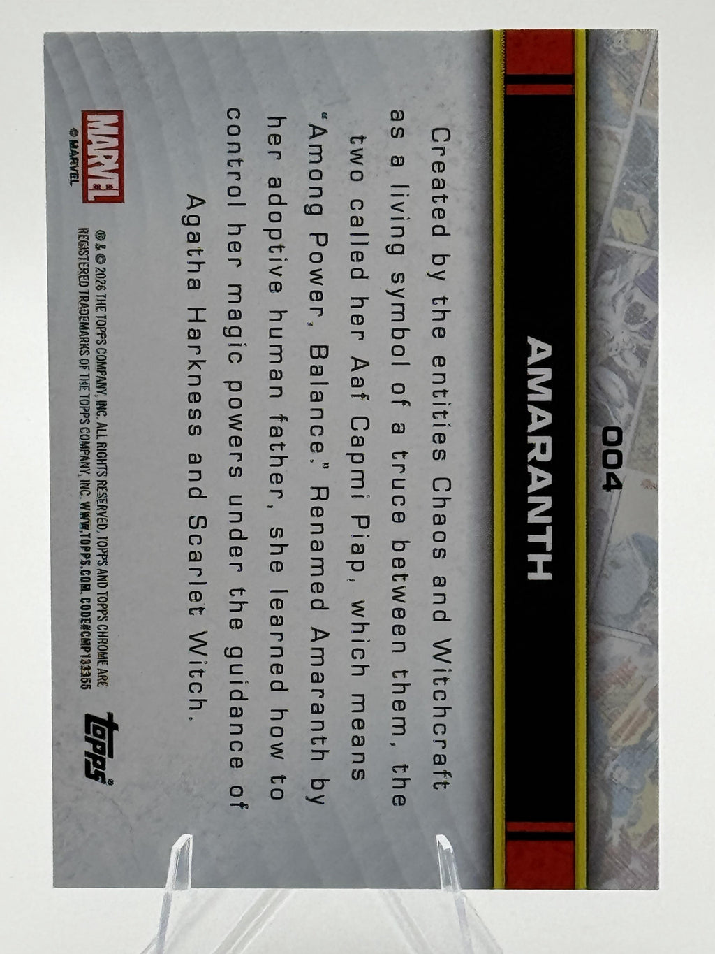 Topps Chrome Marvel Amaranth #004 Chrome Near Mint or Better