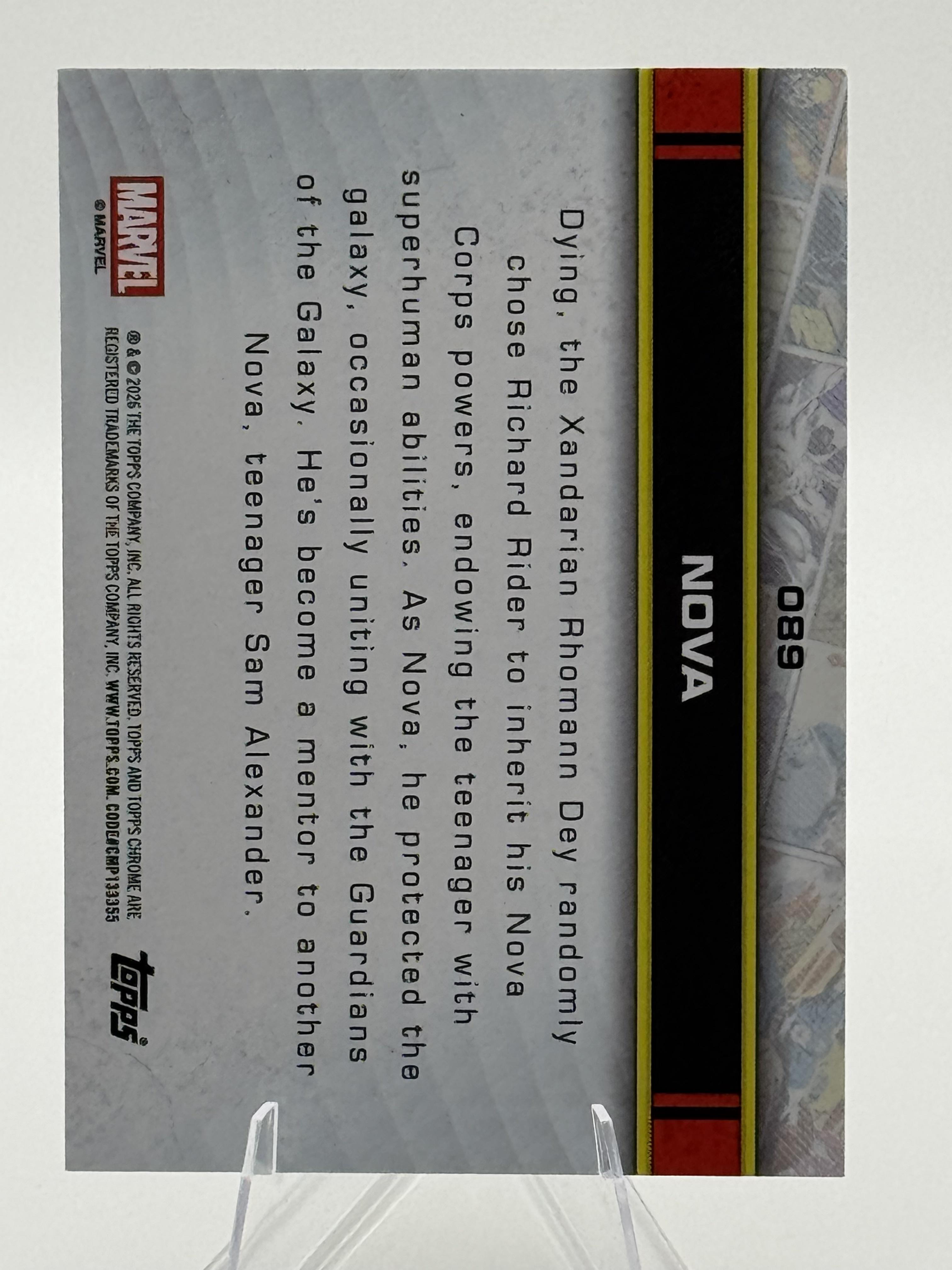 Topps Chrome Marvel Nova #089 Chrome Near Mint or Better