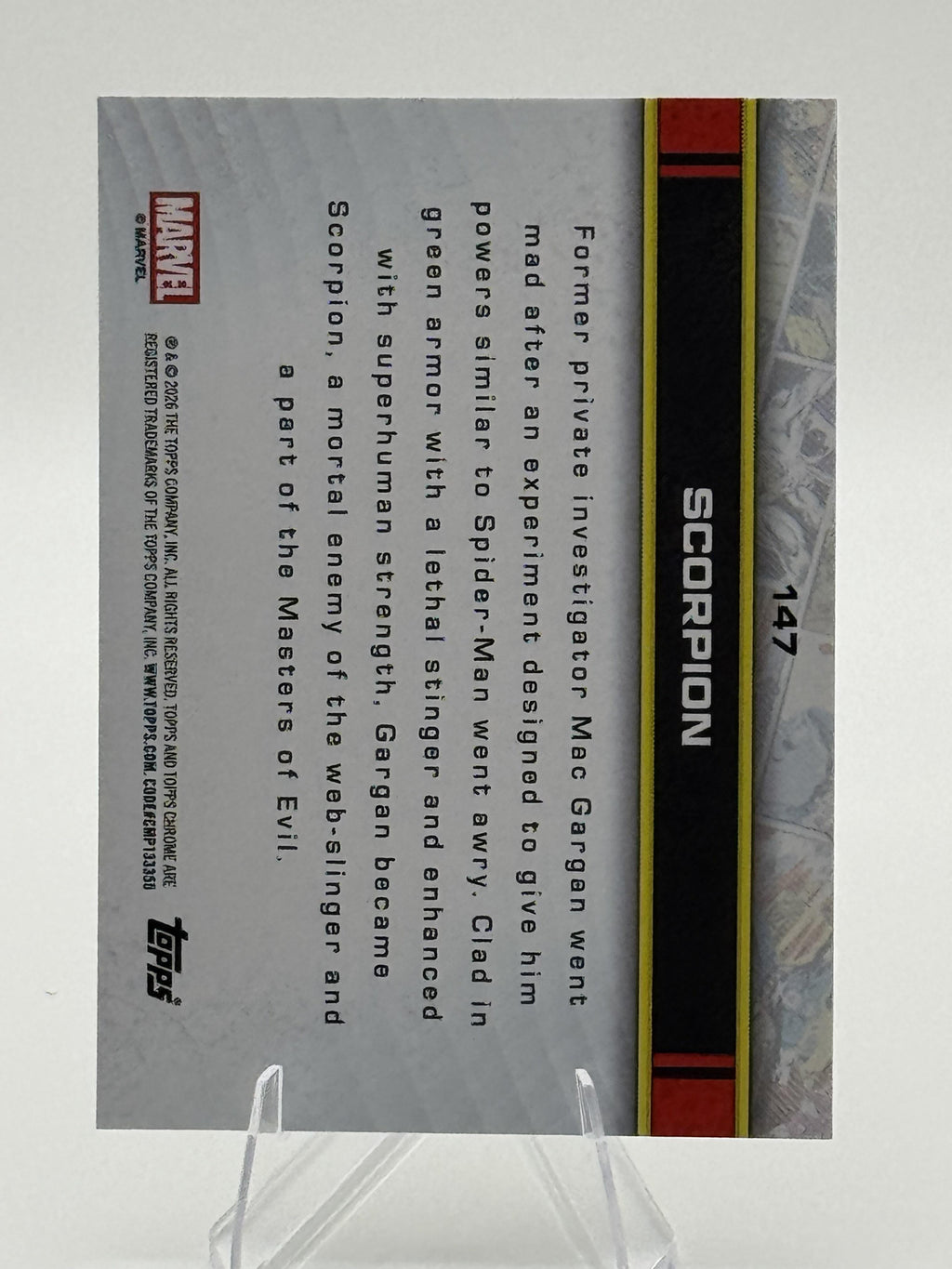 Topps Chrome Marvel Scorpion #147 Near Mint or Better
