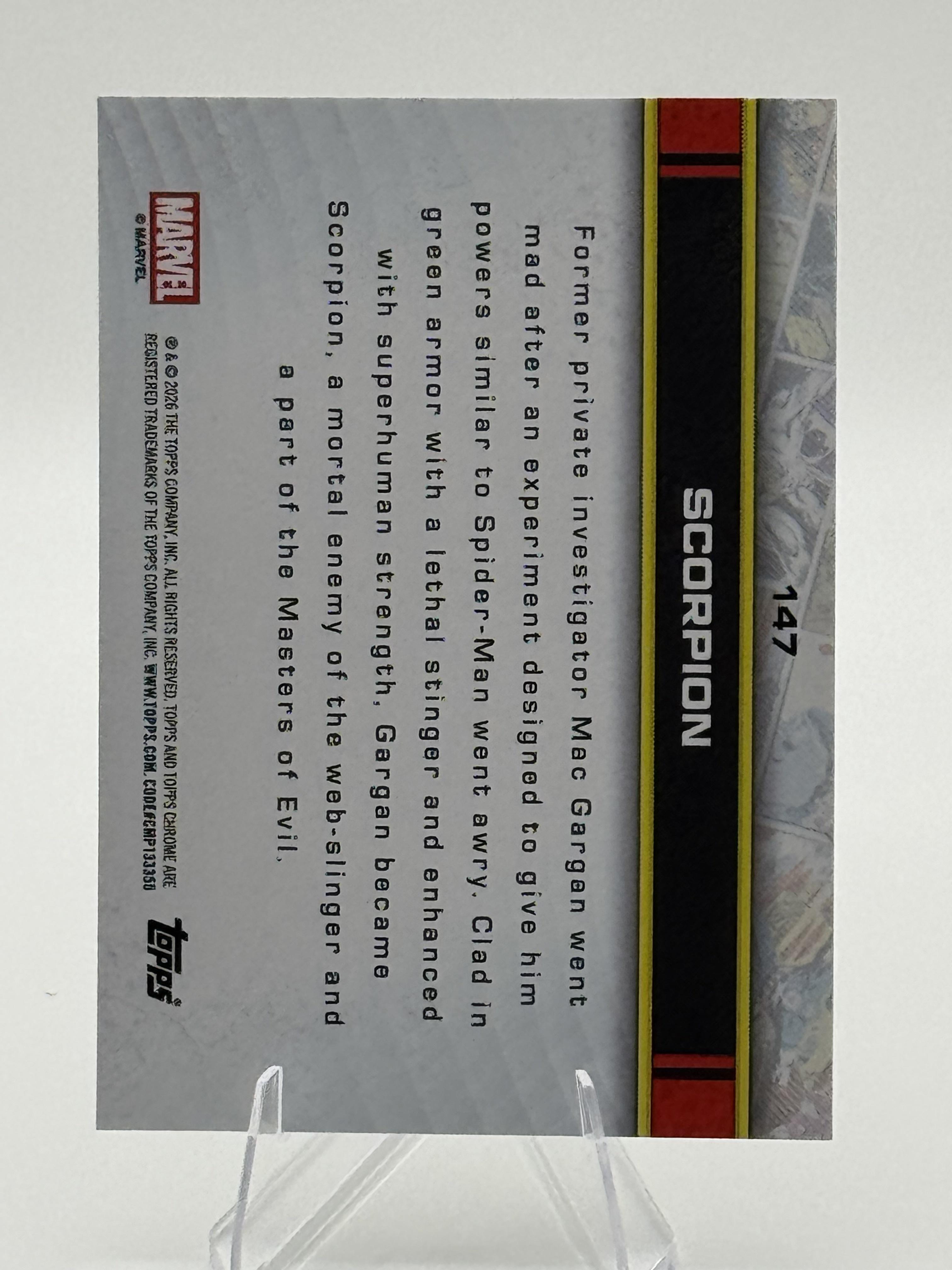 Topps Chrome Marvel Scorpion #147 Near Mint or Better