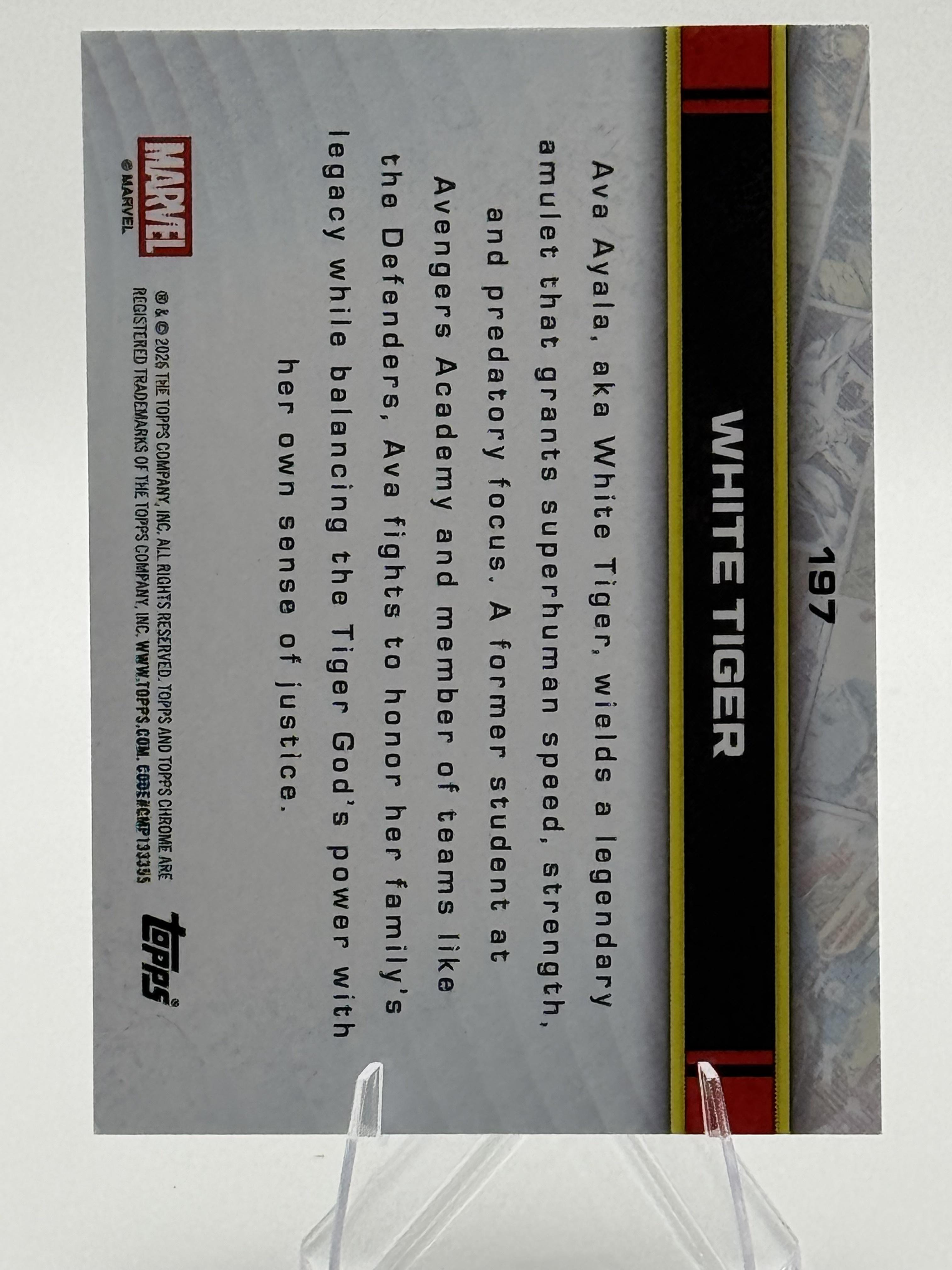Topps Chrome Marvel White Tiger #197 Chrome Near Mint or Better