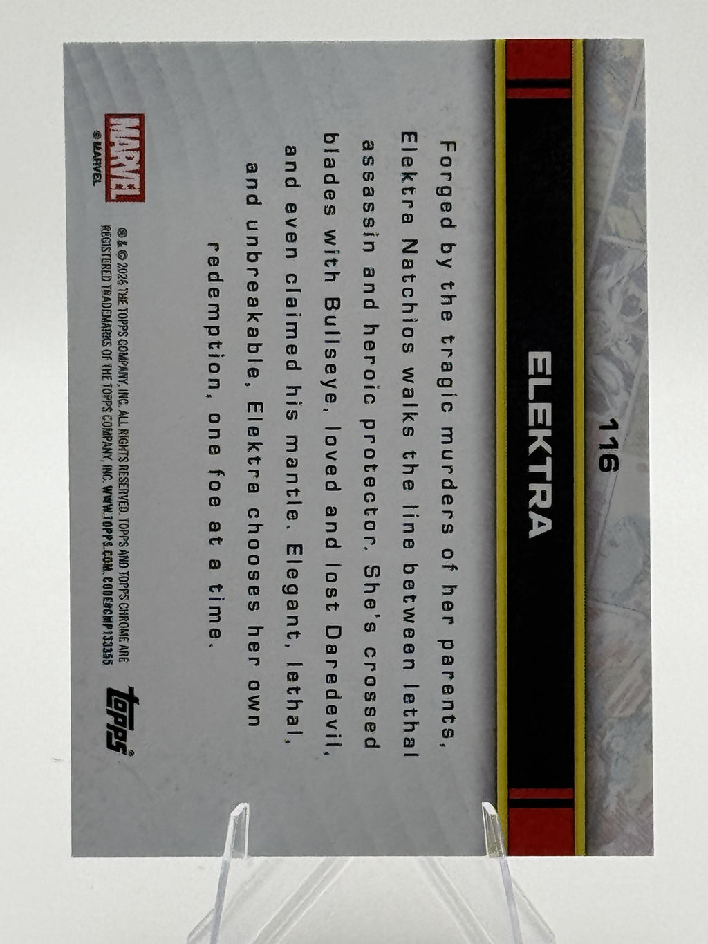 Topps Chrome Marvel Elektra #116 Chrome Near Mint or Better