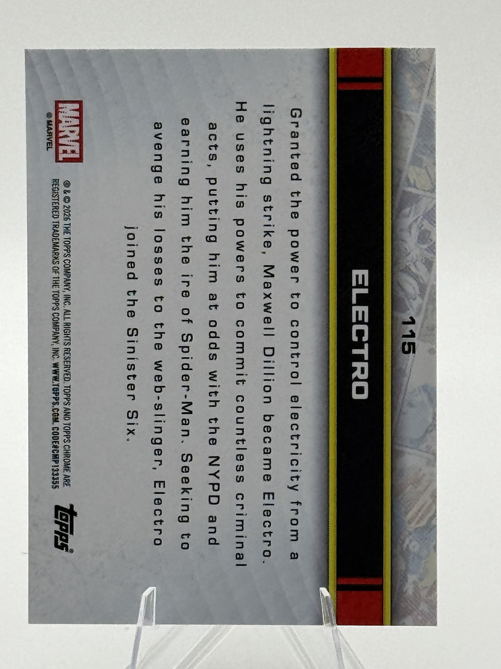 Topps Chrome Marvel Electro #115 Chrome Near Mint or Better