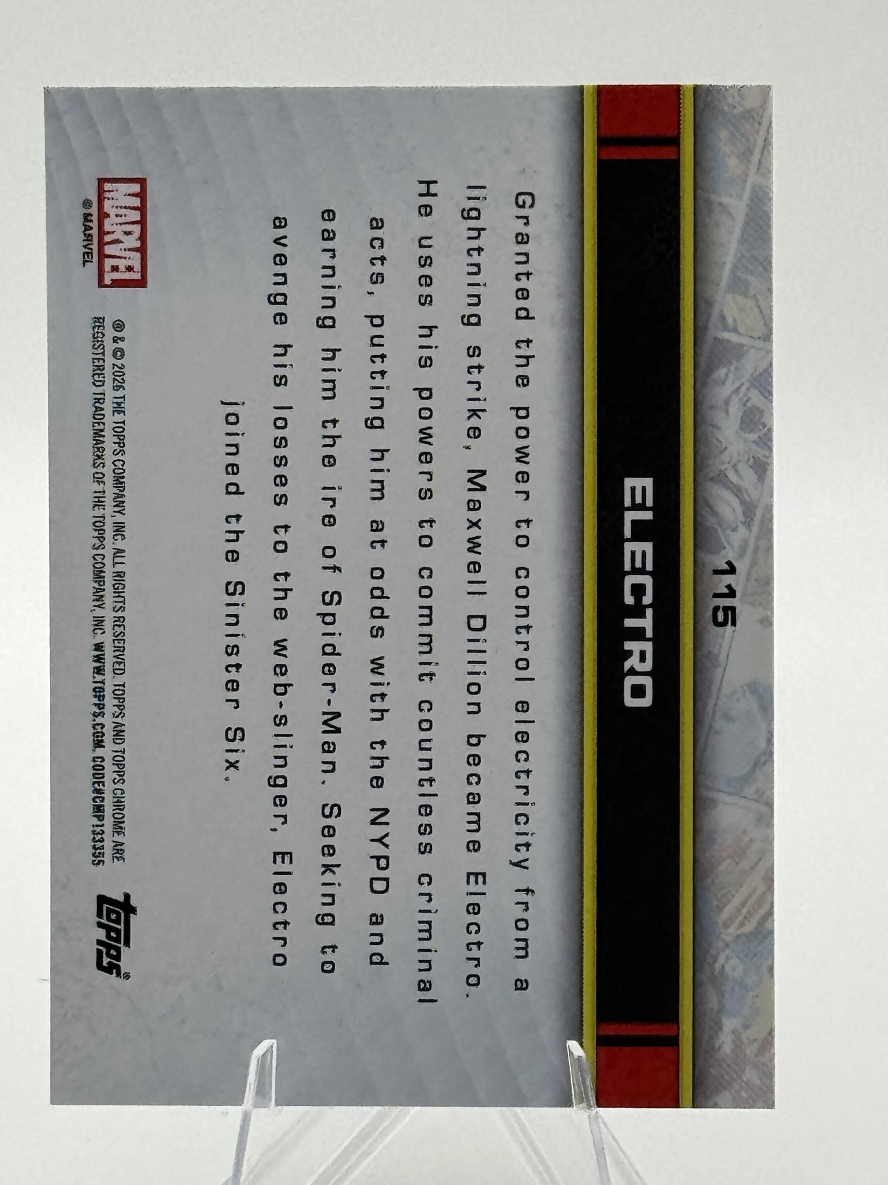 Topps Chrome Marvel Electro #115 Chrome Near Mint or Better