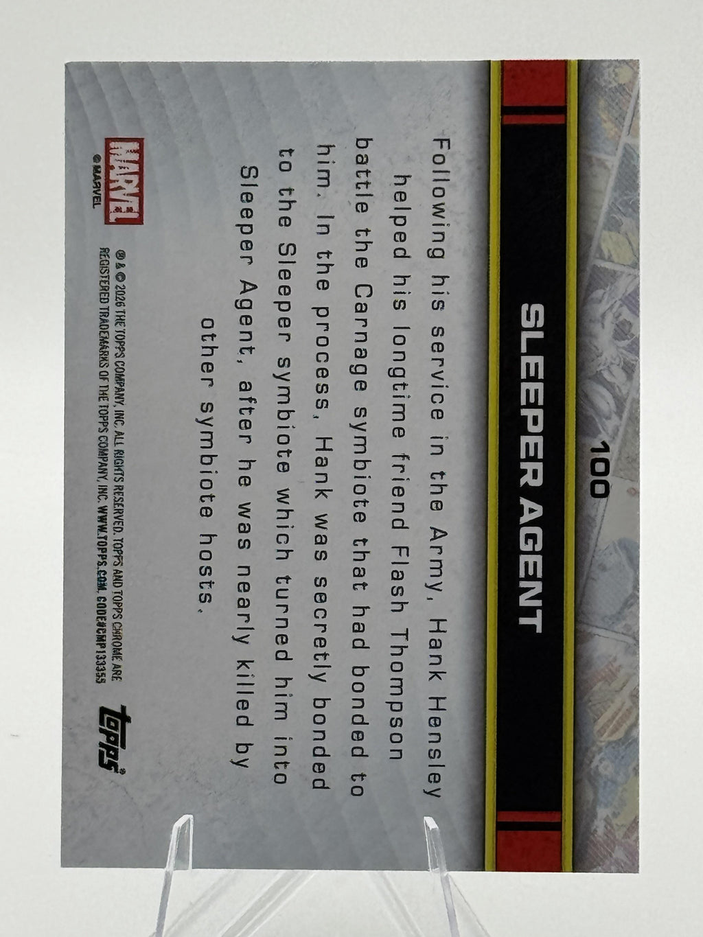 Topps Chrome Marvel Sleeper Agent #100 Chrome Near Mint or Better
