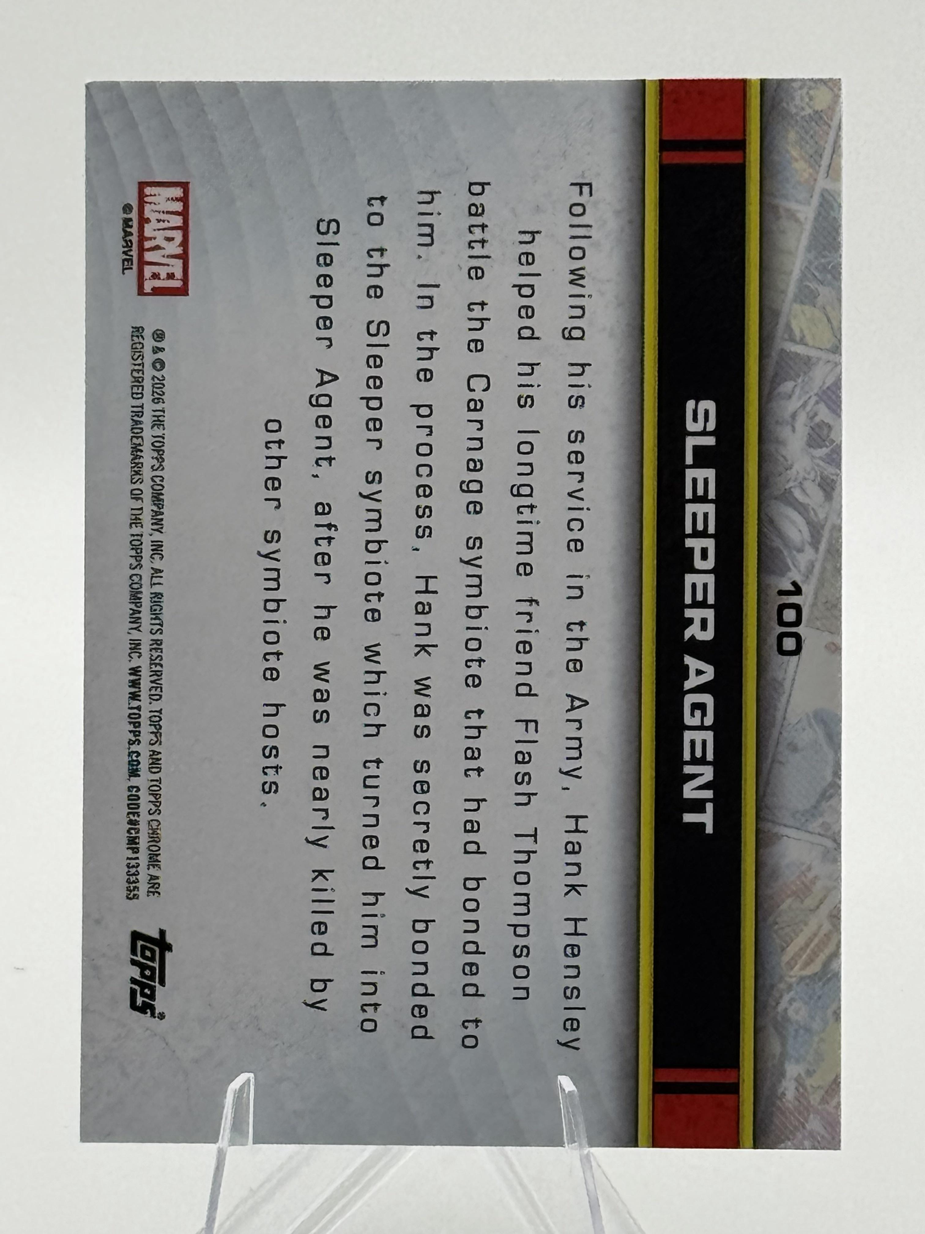 Topps Chrome Marvel Sleeper Agent #100 Chrome Near Mint or Better