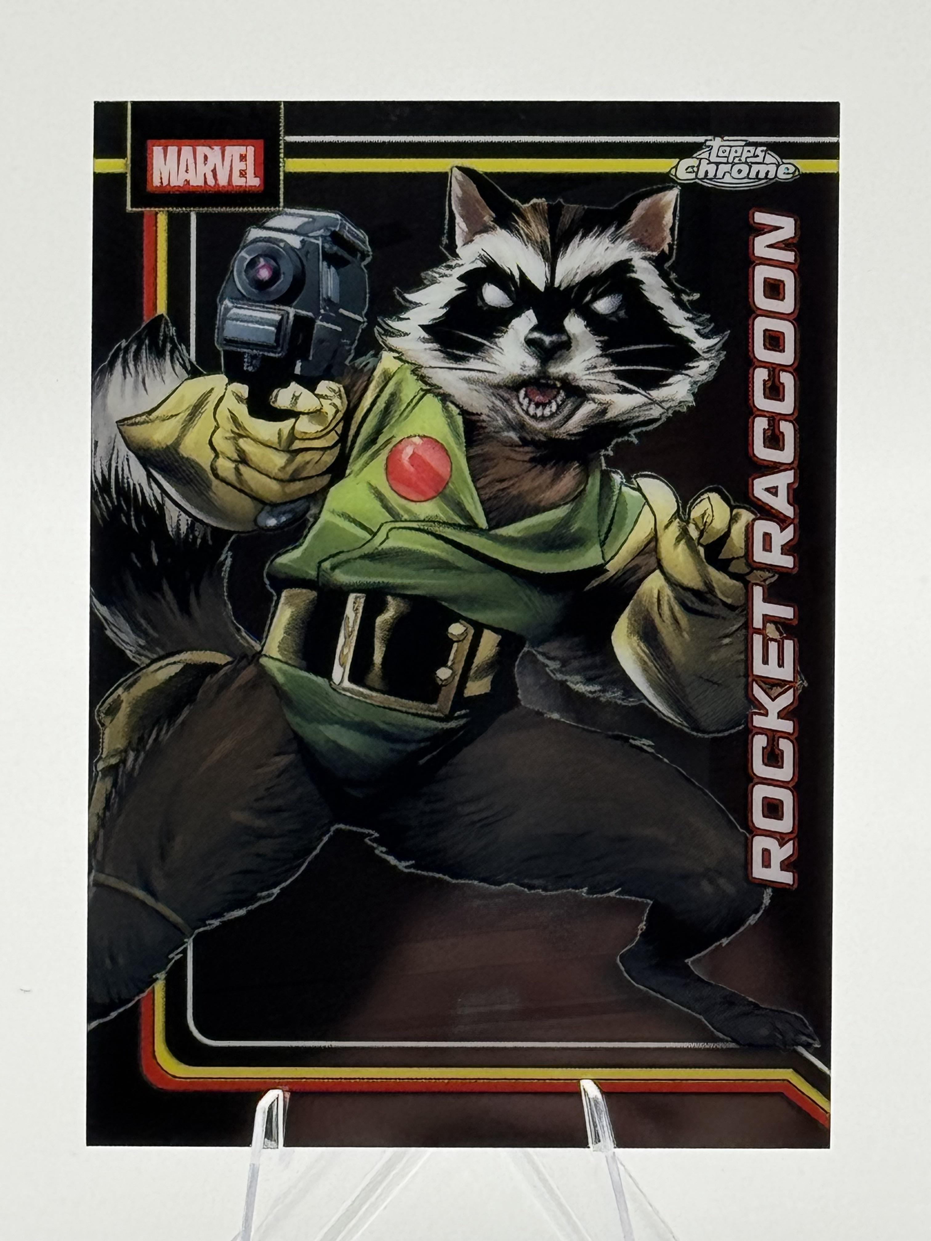 Topps Chrome Marvel Rocket Raccoon #098 Near Mint or Better