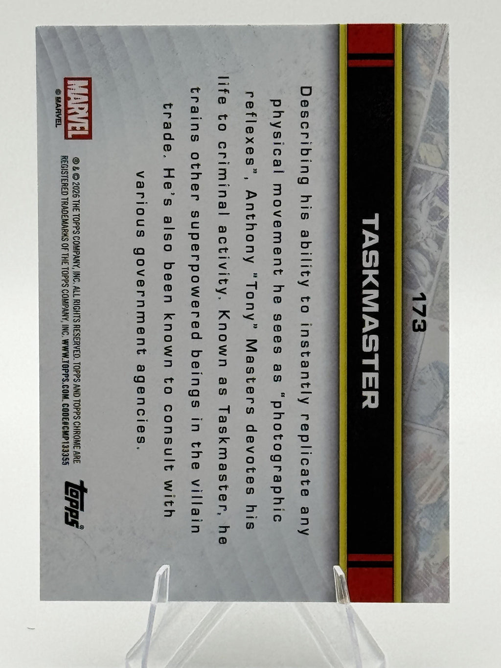 Topps Chrome Marvel Taskmaster #173 Chrome Near Mint or Better