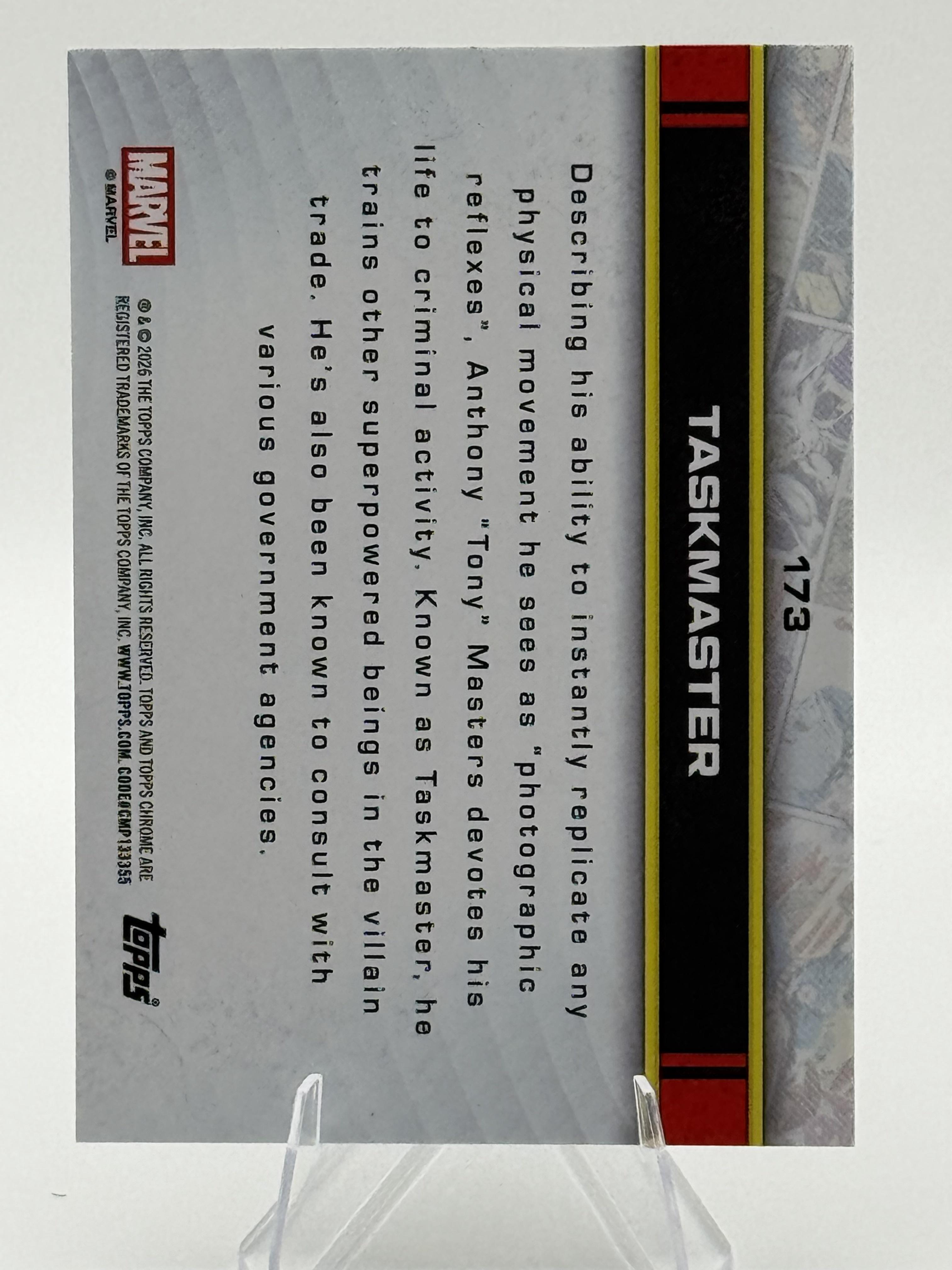 Topps Chrome Marvel Taskmaster #173 Chrome Near Mint or Better