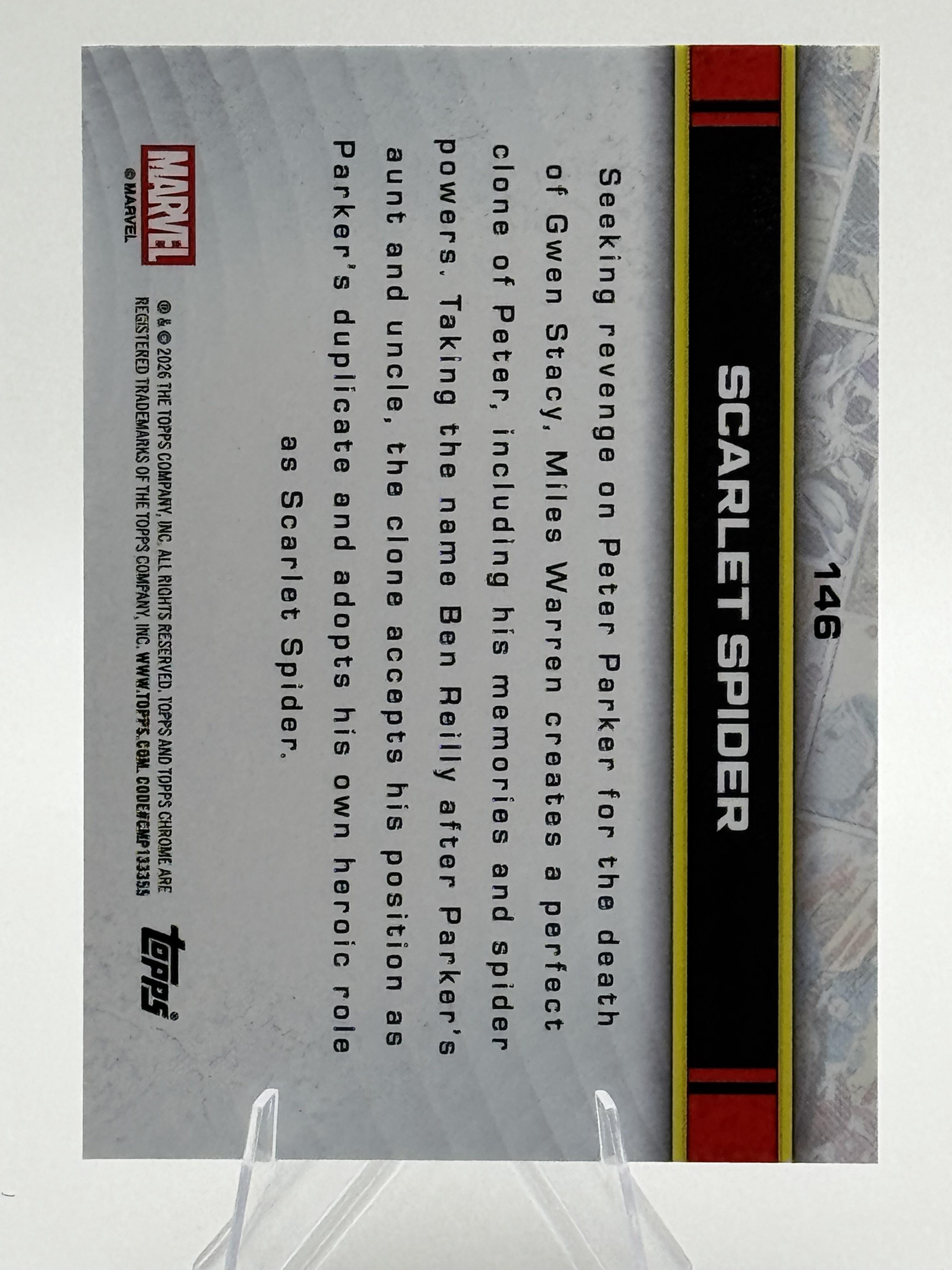 Topps Chrome Marvel Scarlet Spider #146 Near Mint or Better