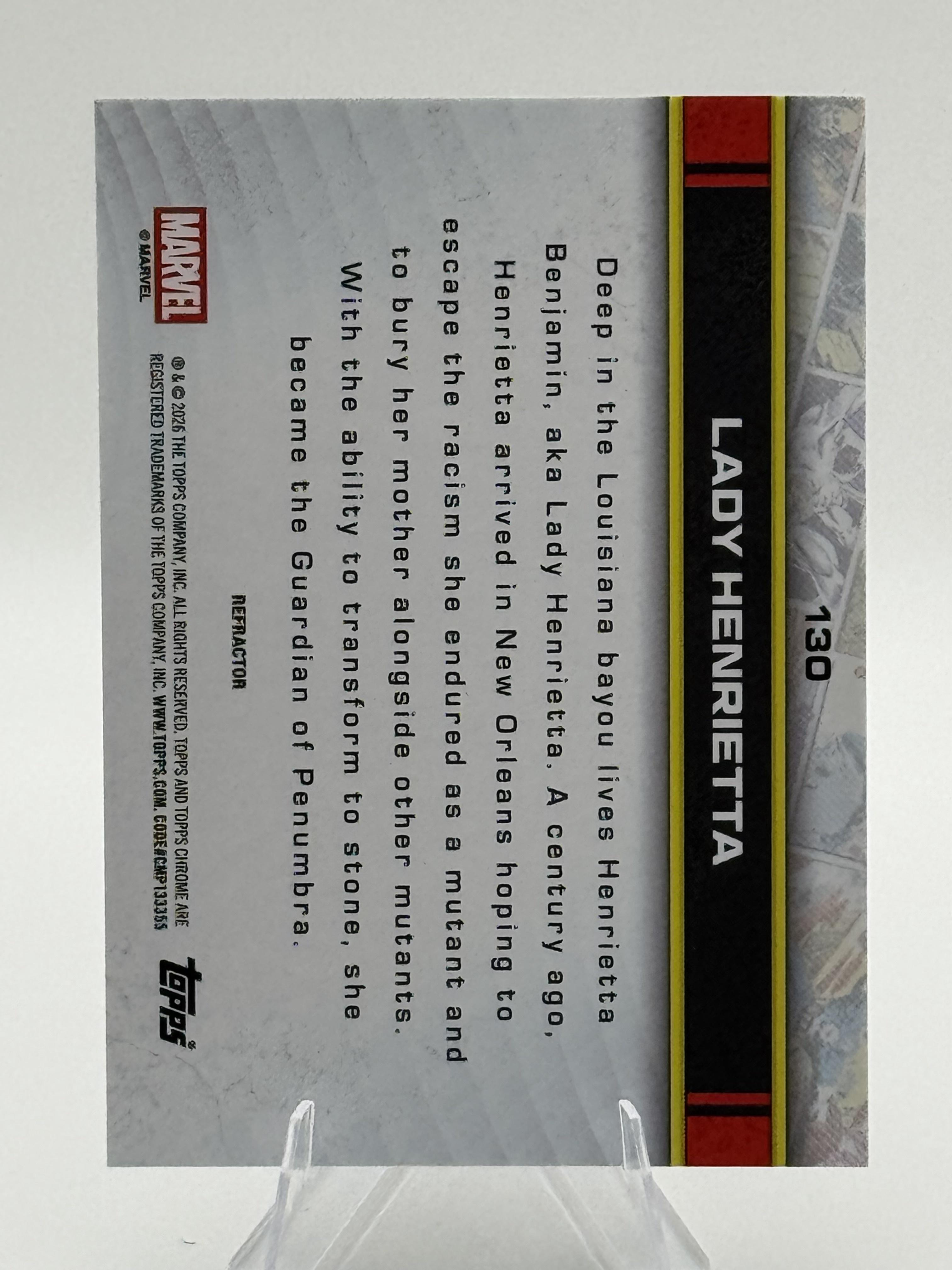 Topps Chrome Marvel Lady Henrietta #130 Refractor Near Mint or Better