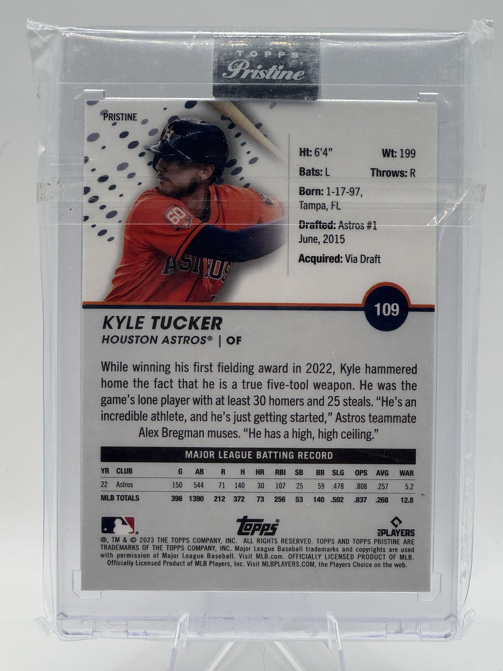 2023 Topps Pristine Kyle Tucker #109 Refractor Houston Astros NM