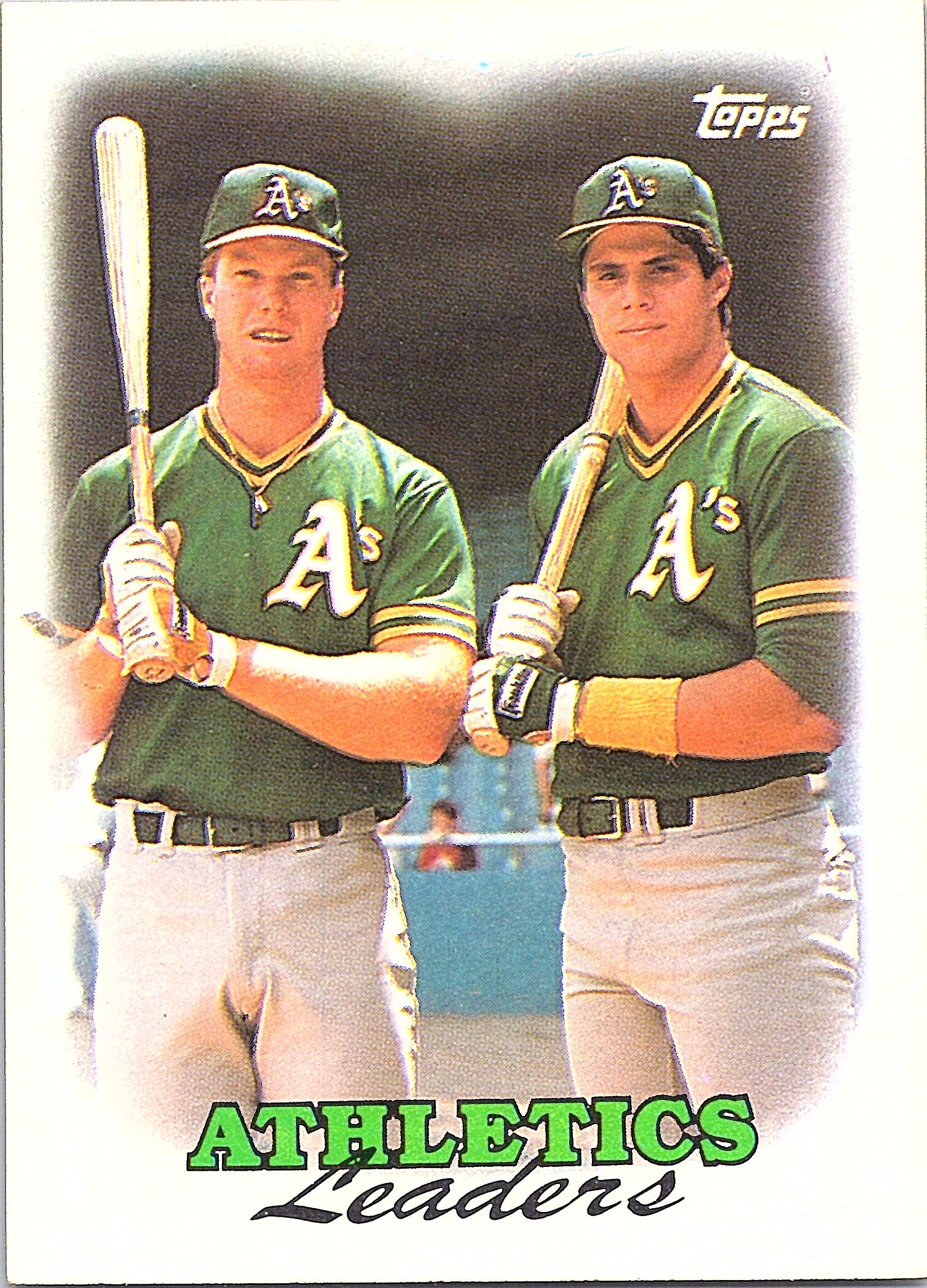 1988 Topps Athletics Leaders Mark McGwire Jose Canseco #759 Excellent