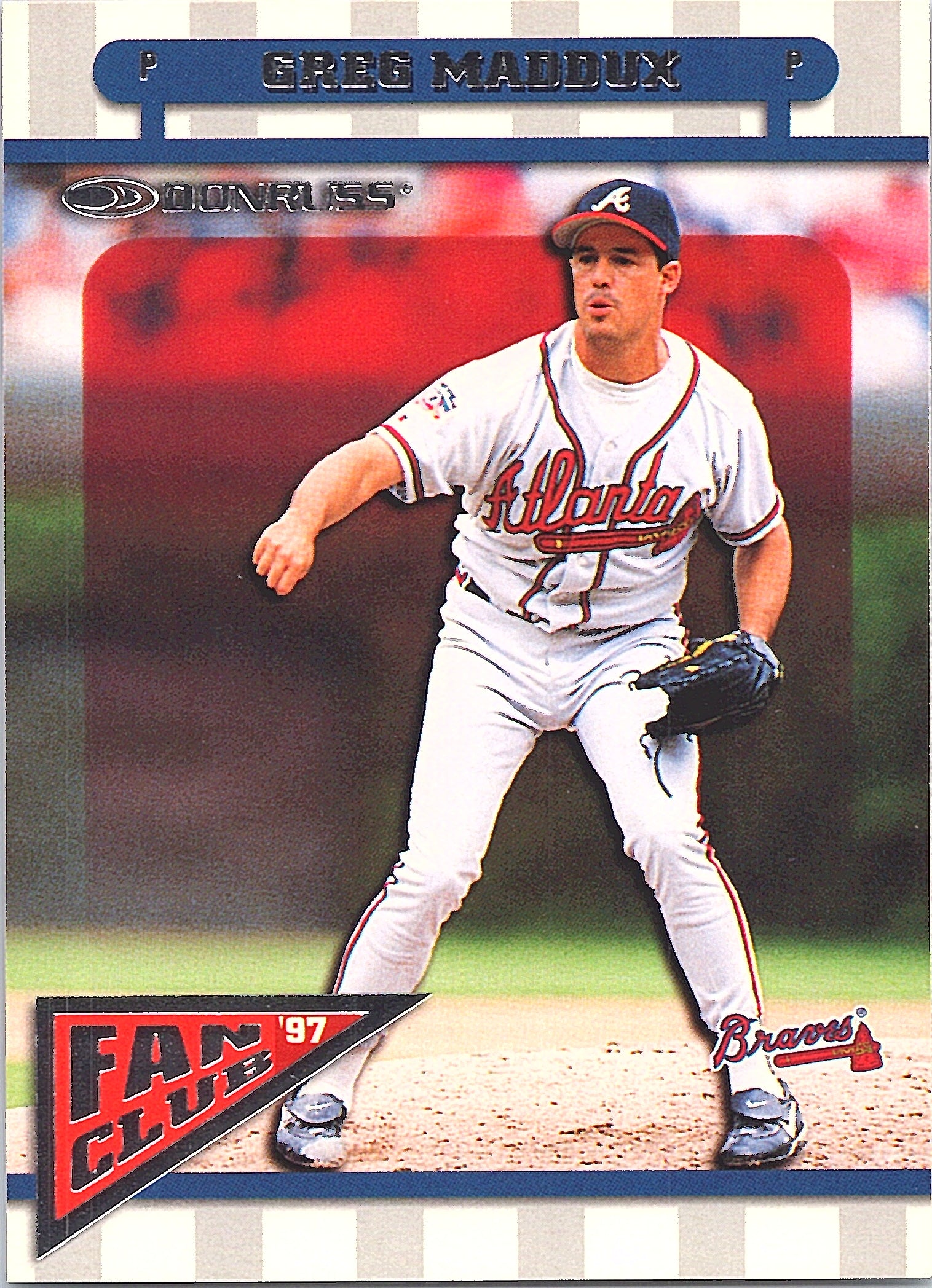 1997 Donruss Fan Club Greg Maddux #161 Atlanta Braves Excellent