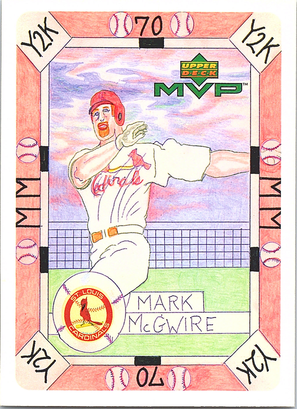 2000 Upper Deck MVP Mark McGwire #DT4 Draw Your Own Card Cardinals Excellent