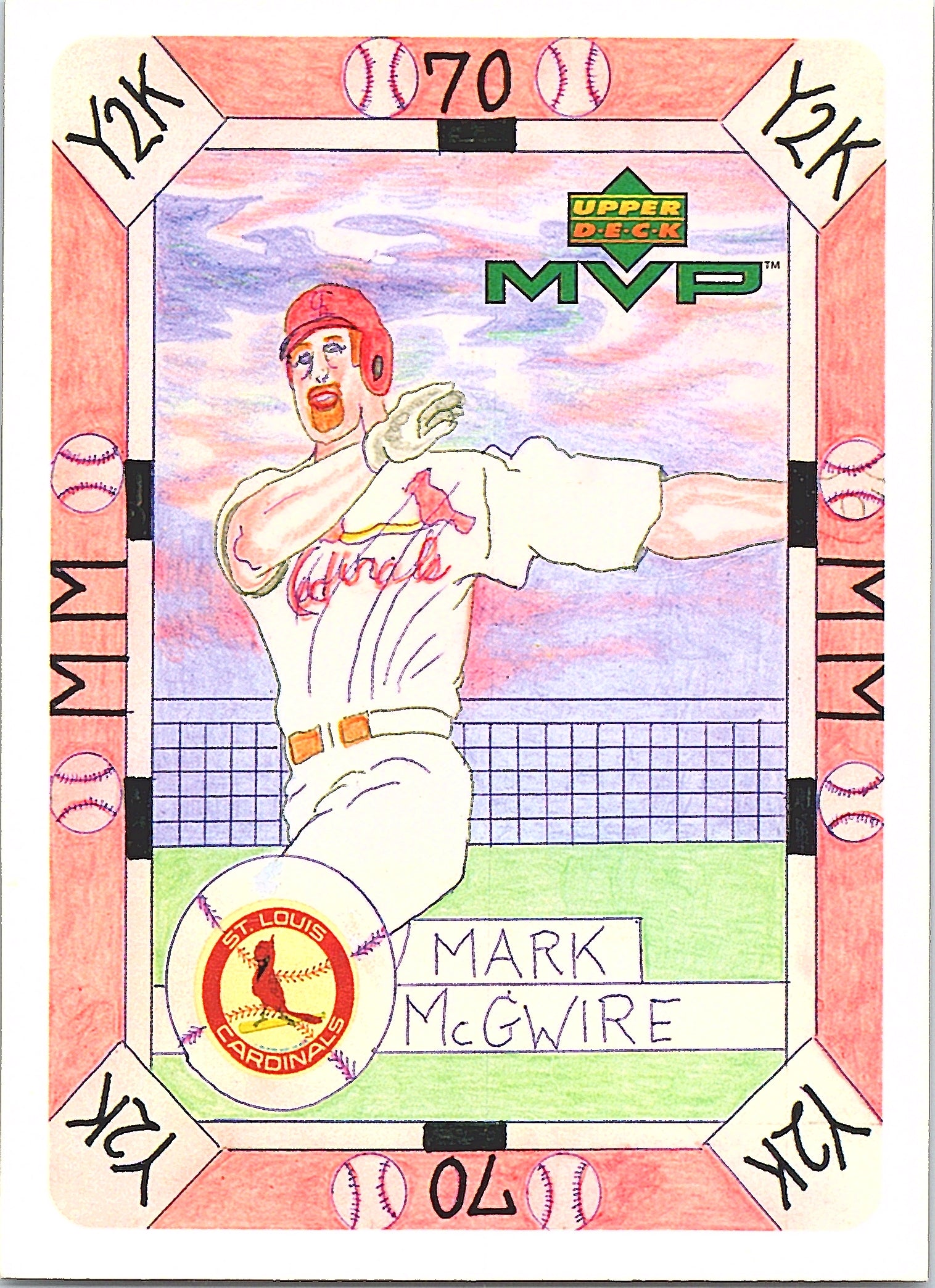 2000 Upper Deck MVP Mark McGwire #DT4 Draw Your Own Card Cardinals Excellent