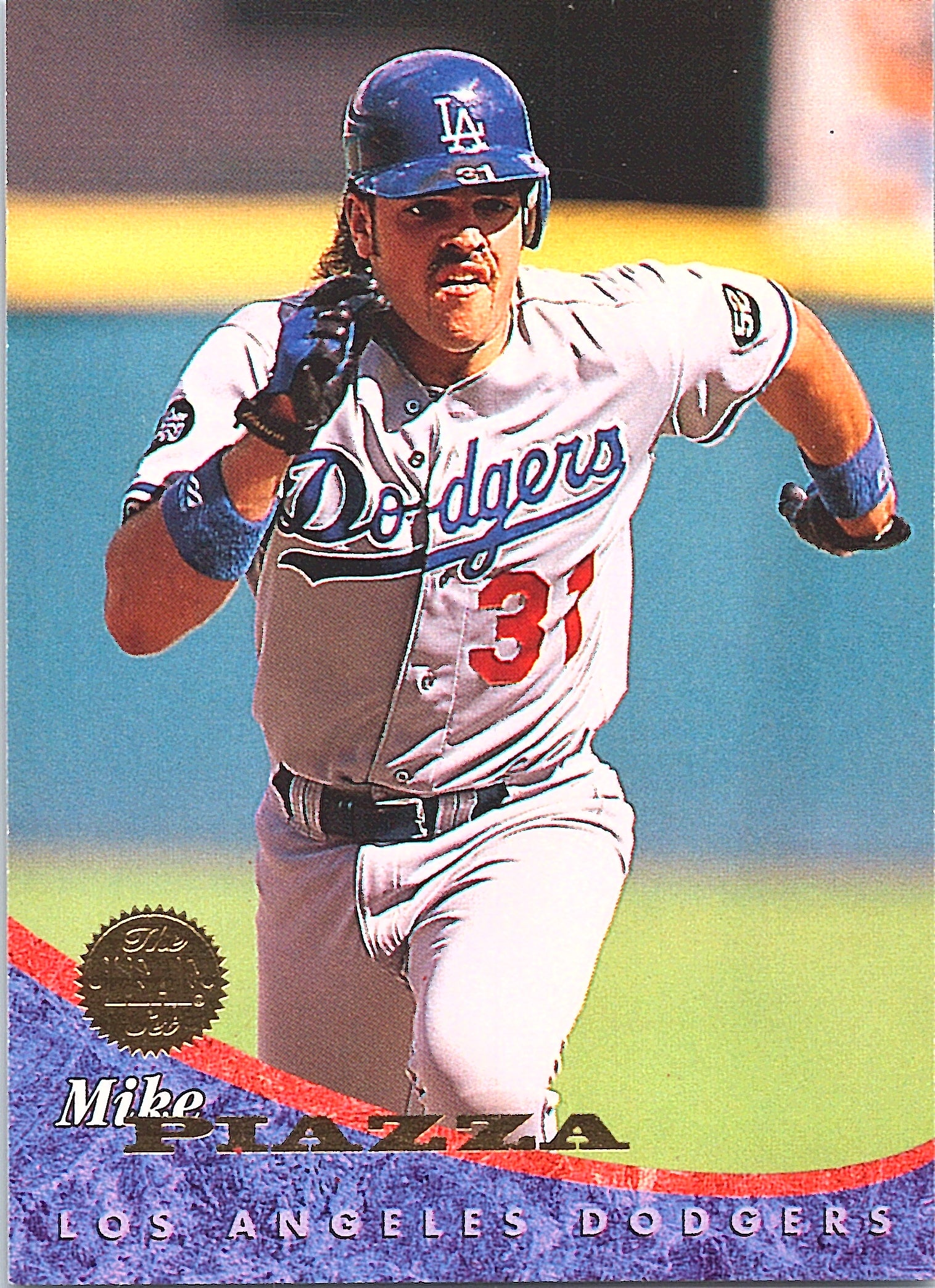 1994 Leaf Mike Piazza #6 Promotional Samples Los Angeles Dodgers Excellent
