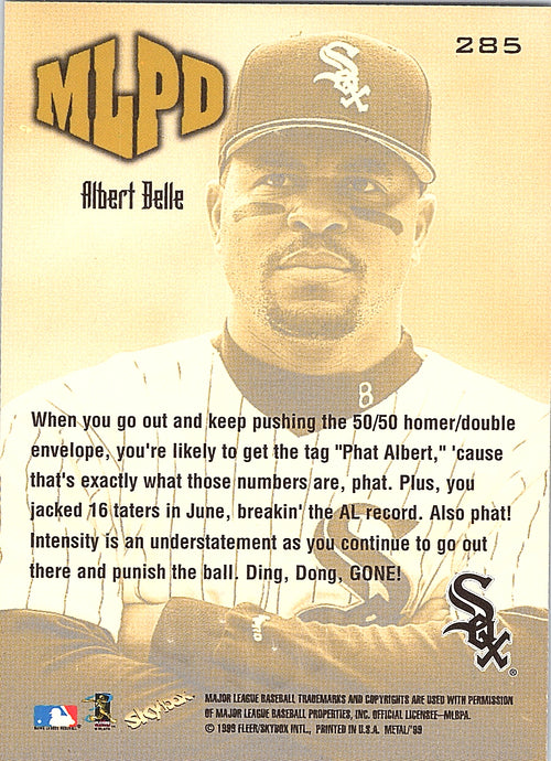 1999 Fleer Albert Belle #285 Chicago White Sox Excellent