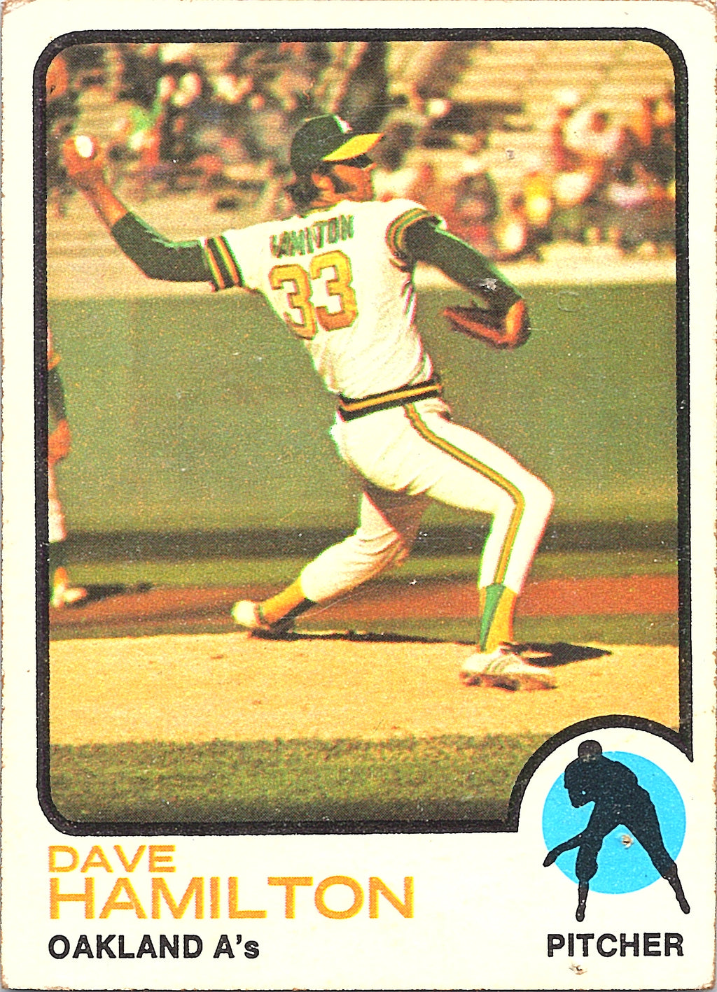 1973 Topps Dave Hamilton #214 Oakland Athletics Rookie Excellent