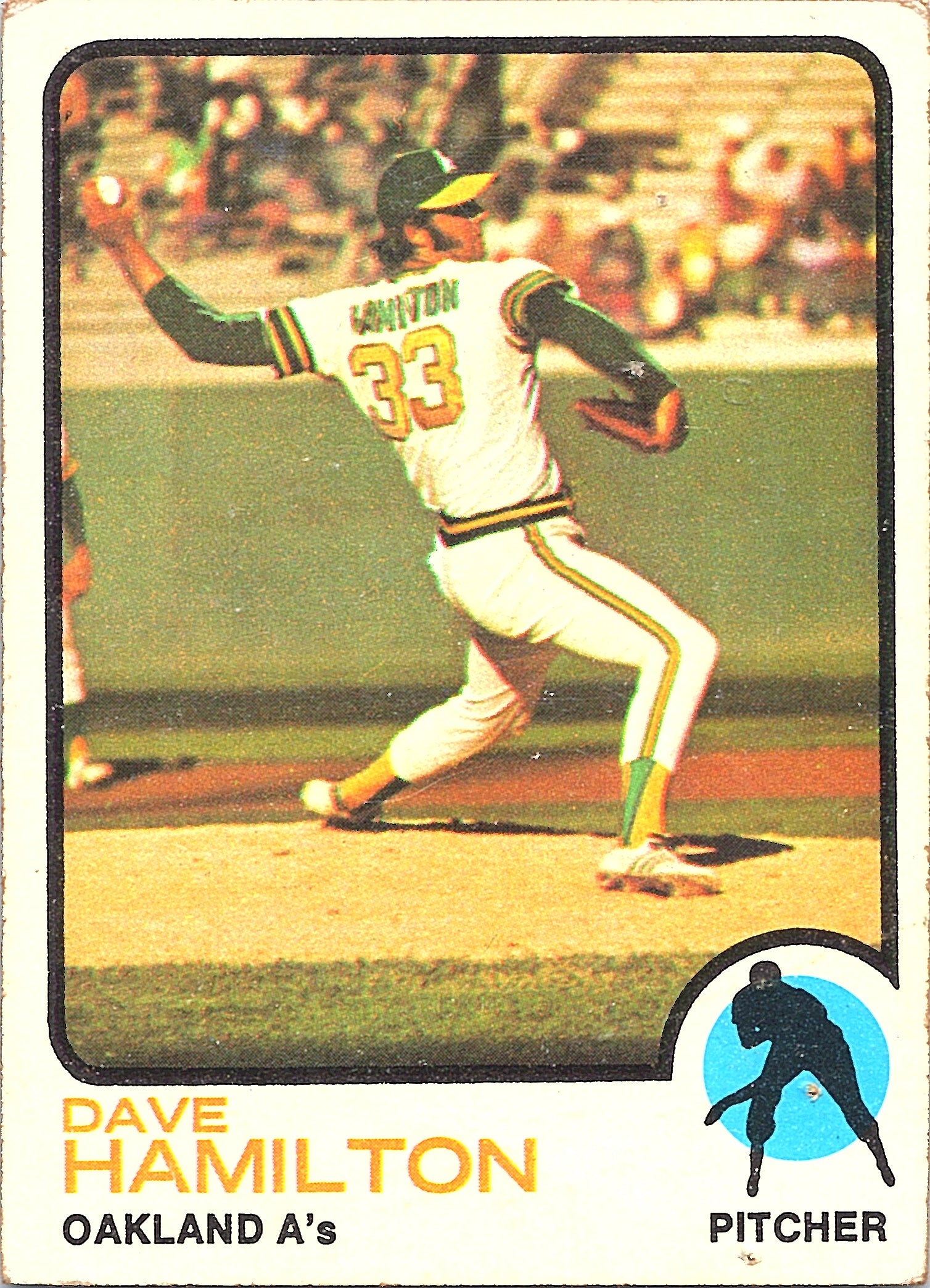 1973 Topps Dave Hamilton #214 Oakland Athletics Rookie Excellent