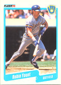 1990 Fleer Robin Yount #340b Milwaukee Brewers Excellent