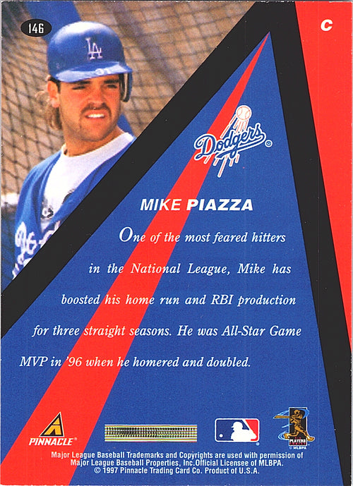 1997 Pinnacle X-Press Mike Piazza #146 Los Angeles Dodgers Excellent