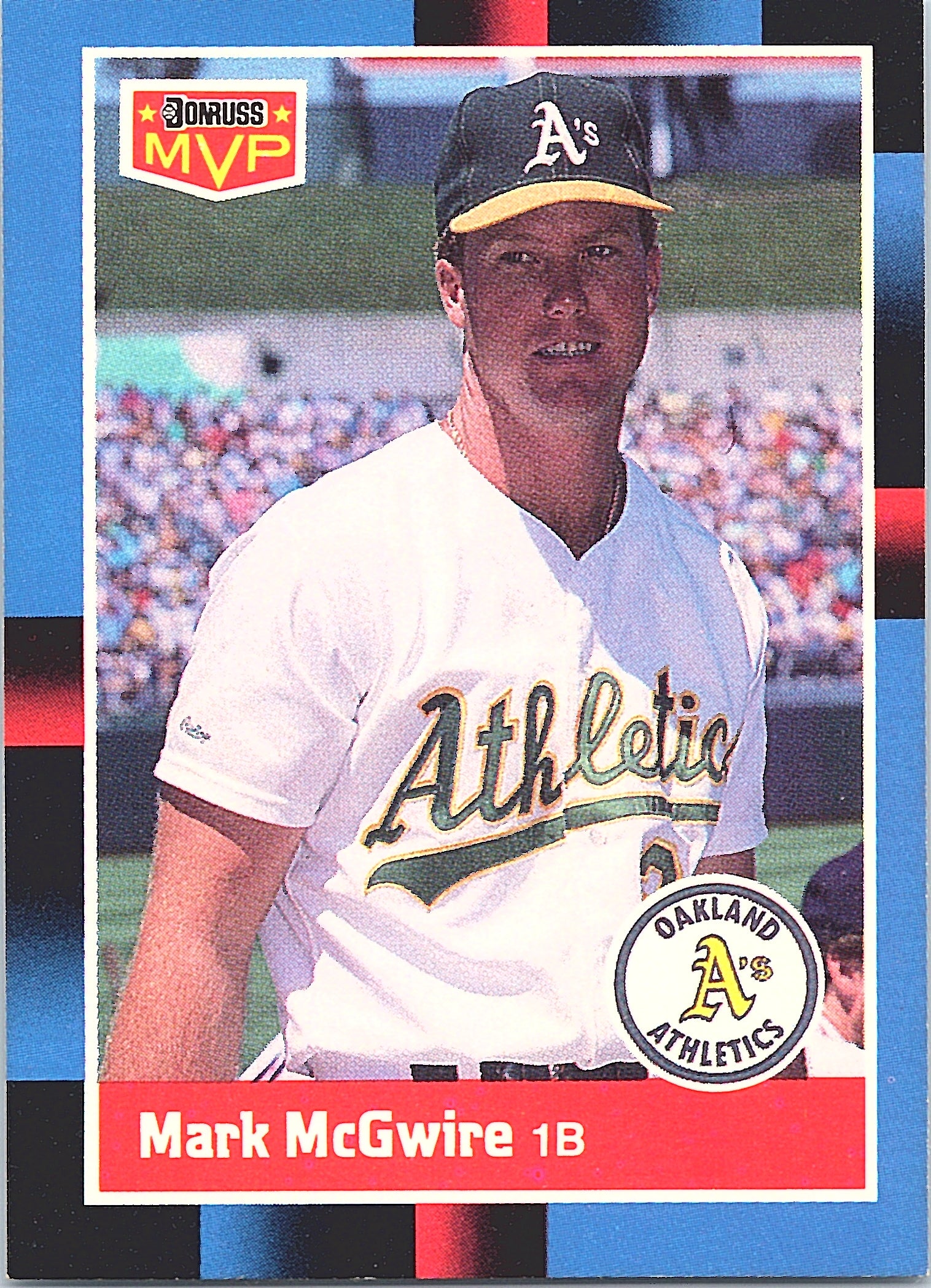 1988 Donruss Mark McGwire #BC-23 Bonus MVPs Oakland Athletics Excellent