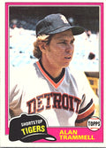 1981 Topps Alan Trammell #709 Detroit Tigers Excellent