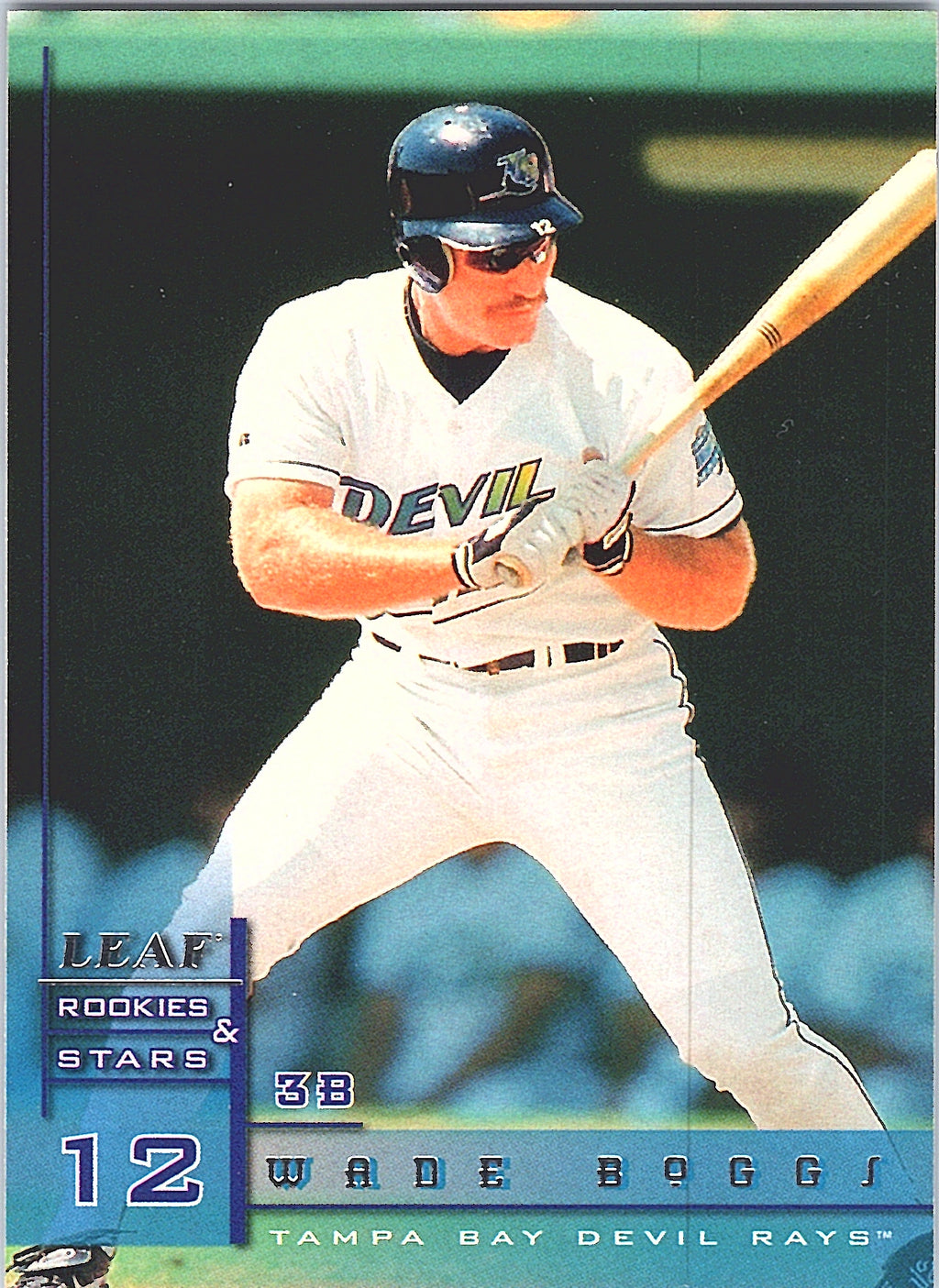 1998 Leaf Rookies & Stars Wade Boggs #14 Tampa Bay Devil Rays Excellent