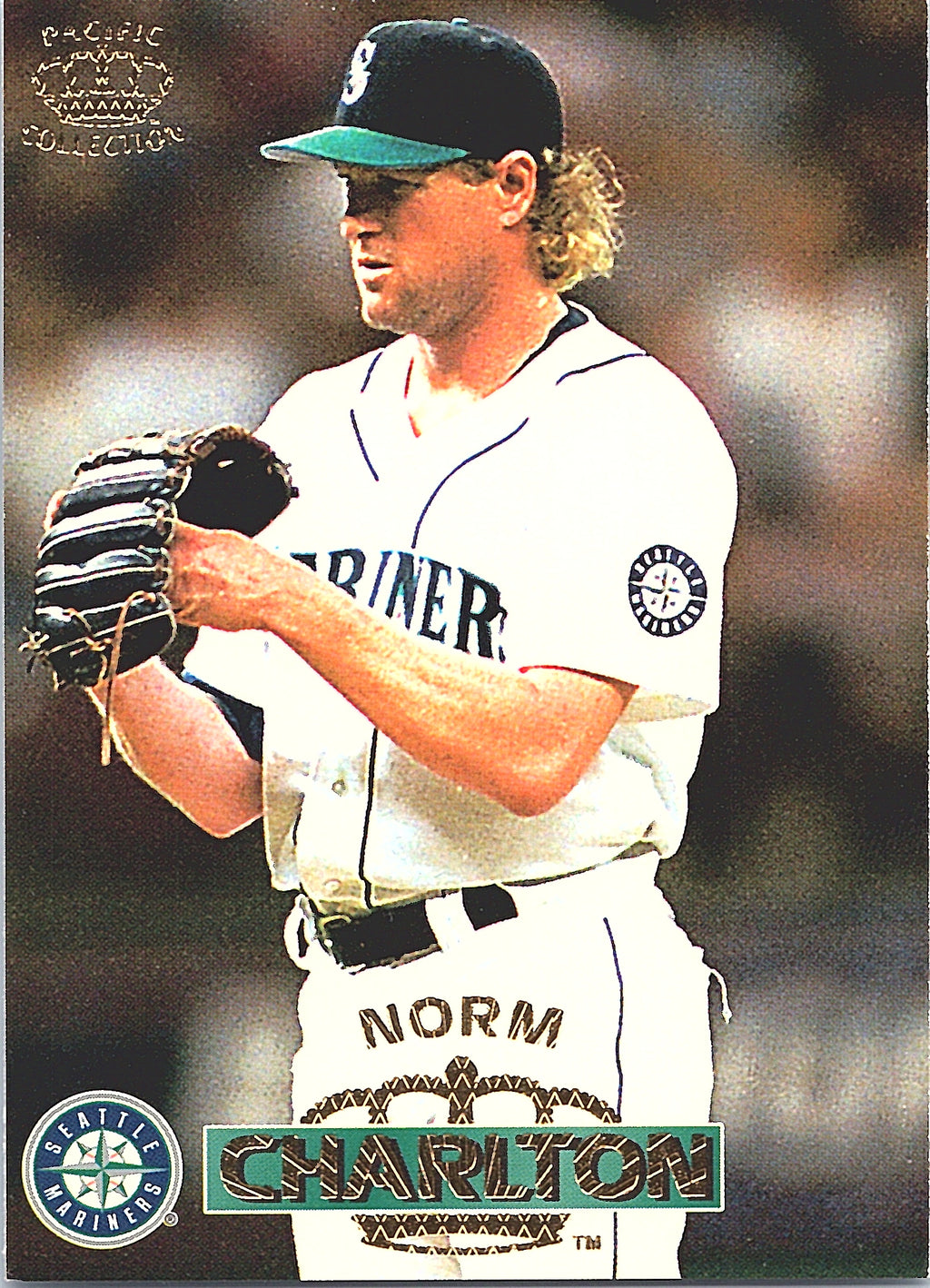 1996 Pacific Crown Collection Norm Charlton #402 Seattle Mariners Excellent