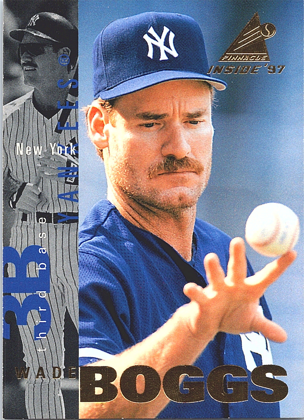 1997 Pinnacle Inside Wade Boggs #61 New York Yankees Excellent