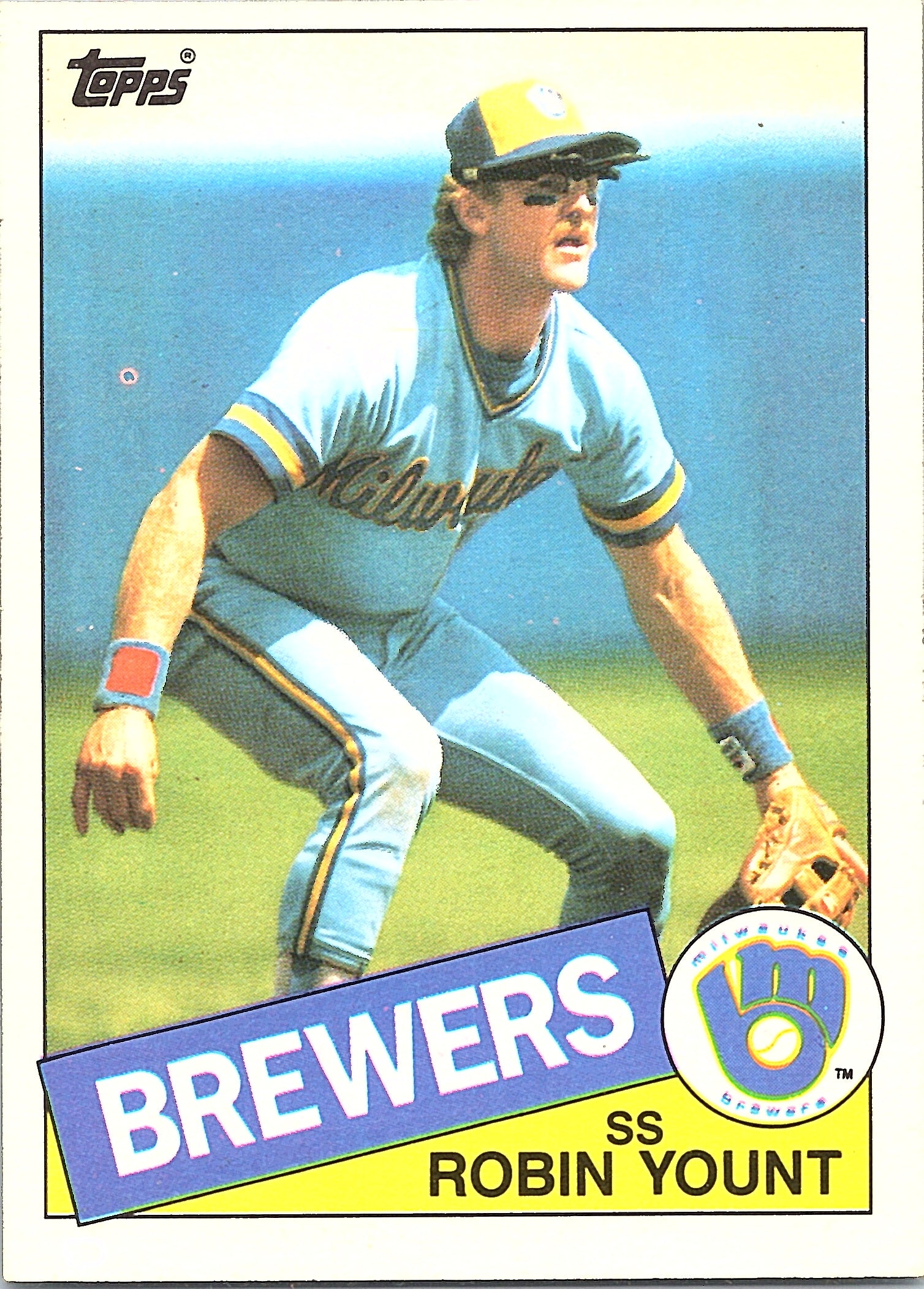 1985 Topps Robin Yount #340 Milwaukee Brewers Excellent