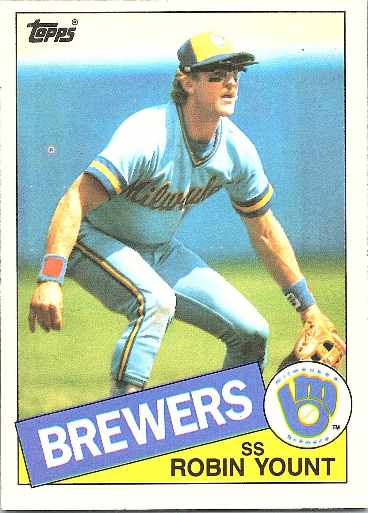 1985 Topps Robin Yount #340 Milwaukee Brewers Excellent