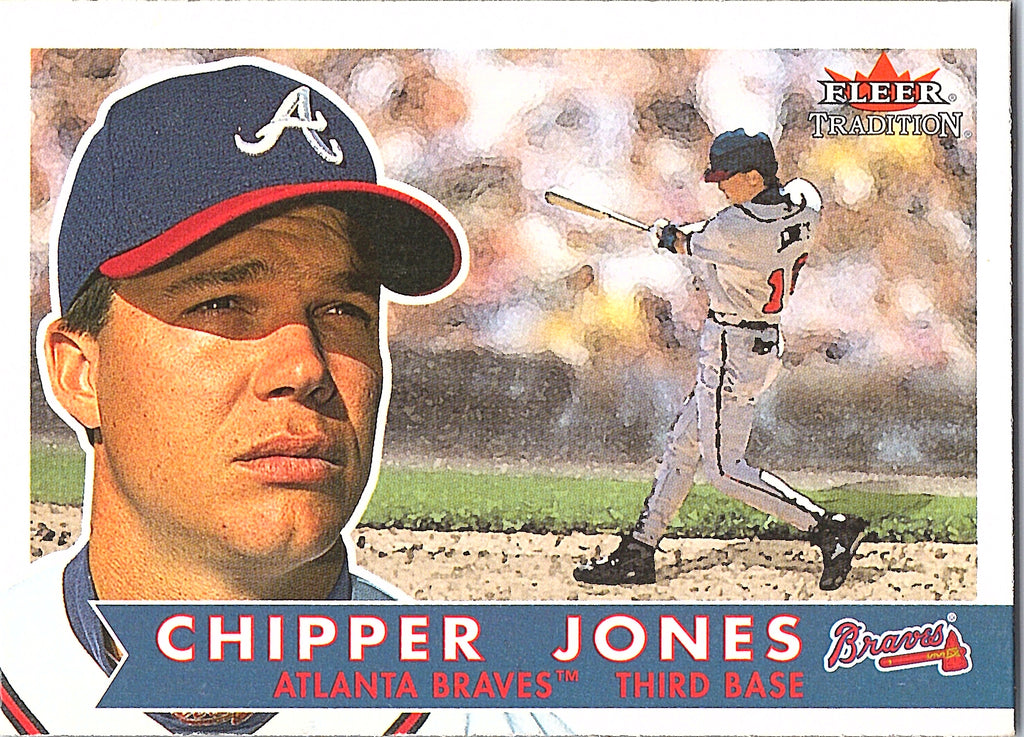 2001 Fleer Tradition Chipper Jones #70 Atlanta Braves Excellent