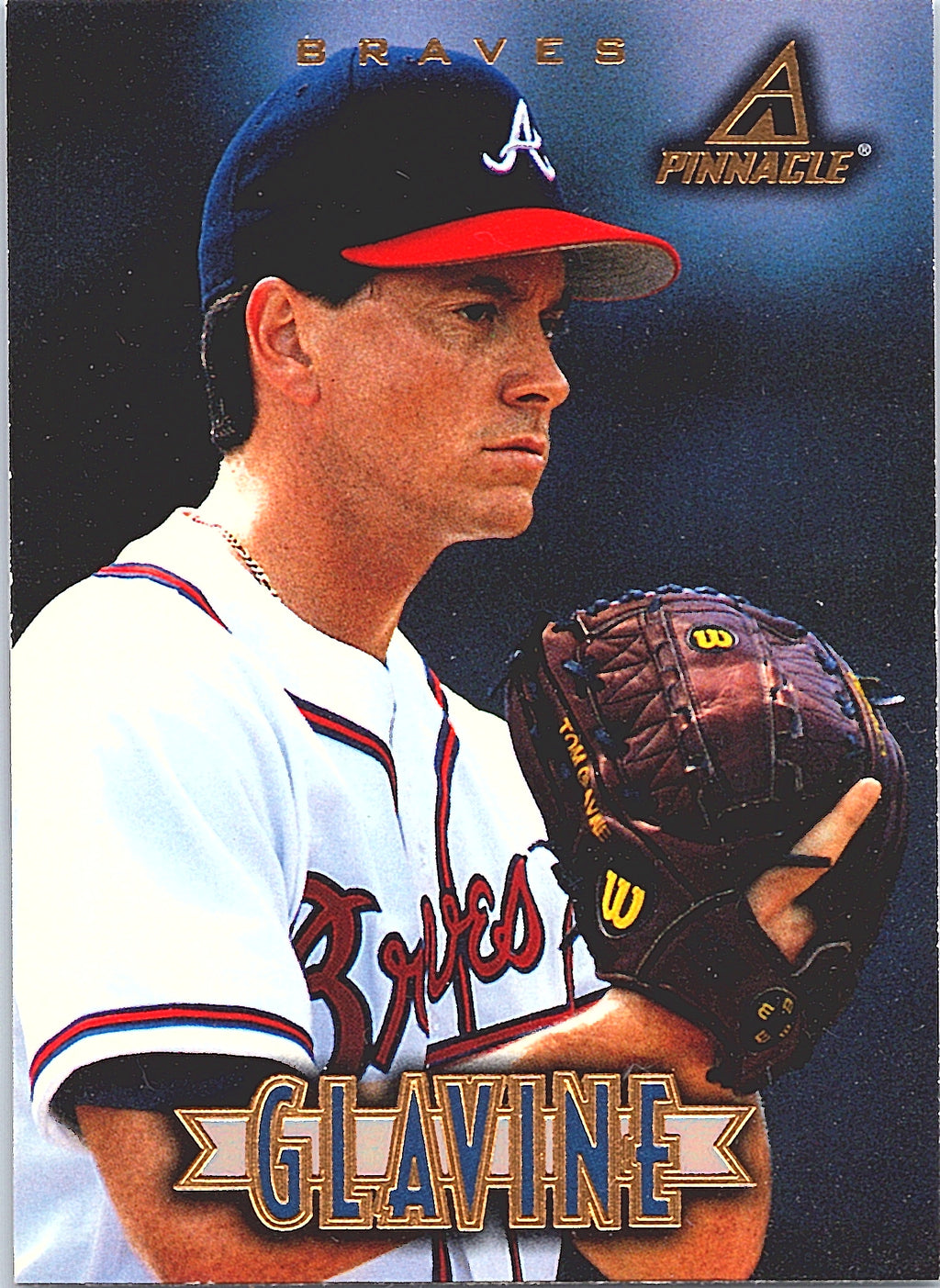 1997 Pinnacle Tom Glavine #154 Atlanta Braves Excellent