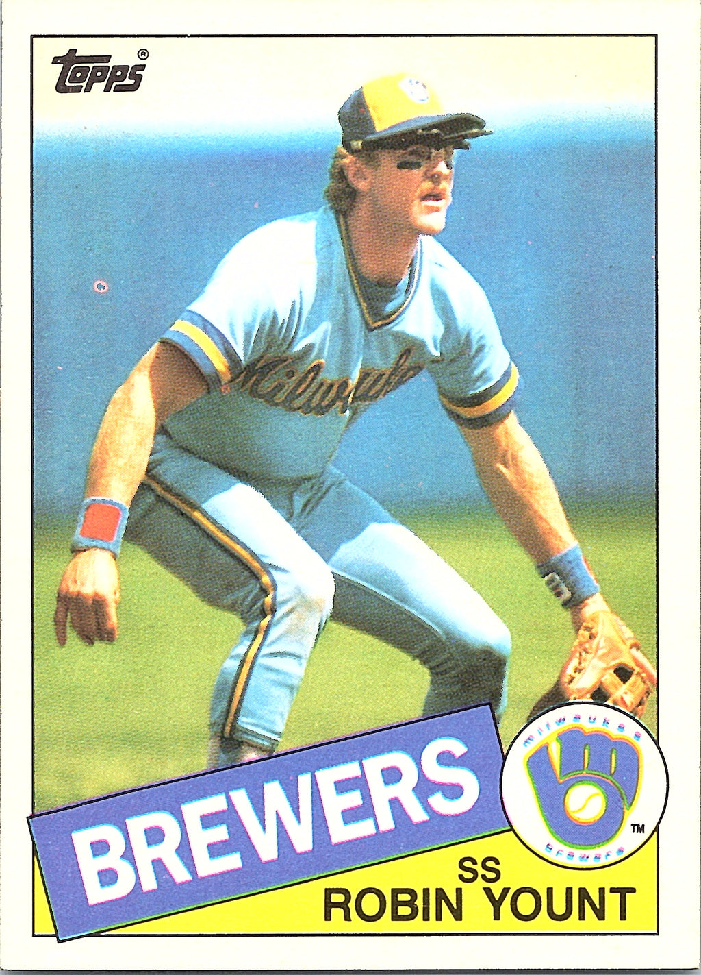 1985 Topps Robin Yount #340 Milwaukee Brewers Excellent