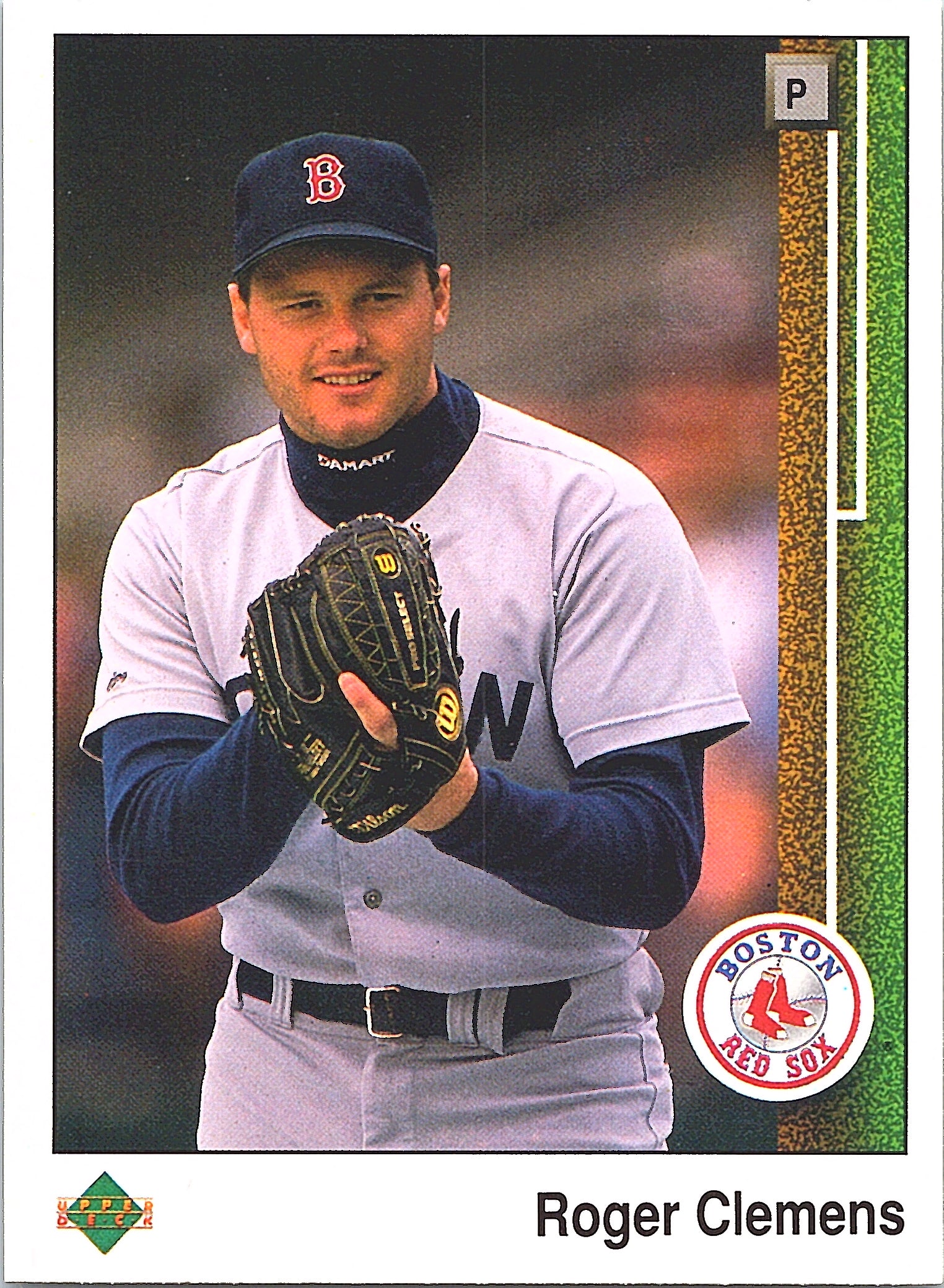1989 Upper Deck Roger Clemens #195 Boston Red Sox Excellent